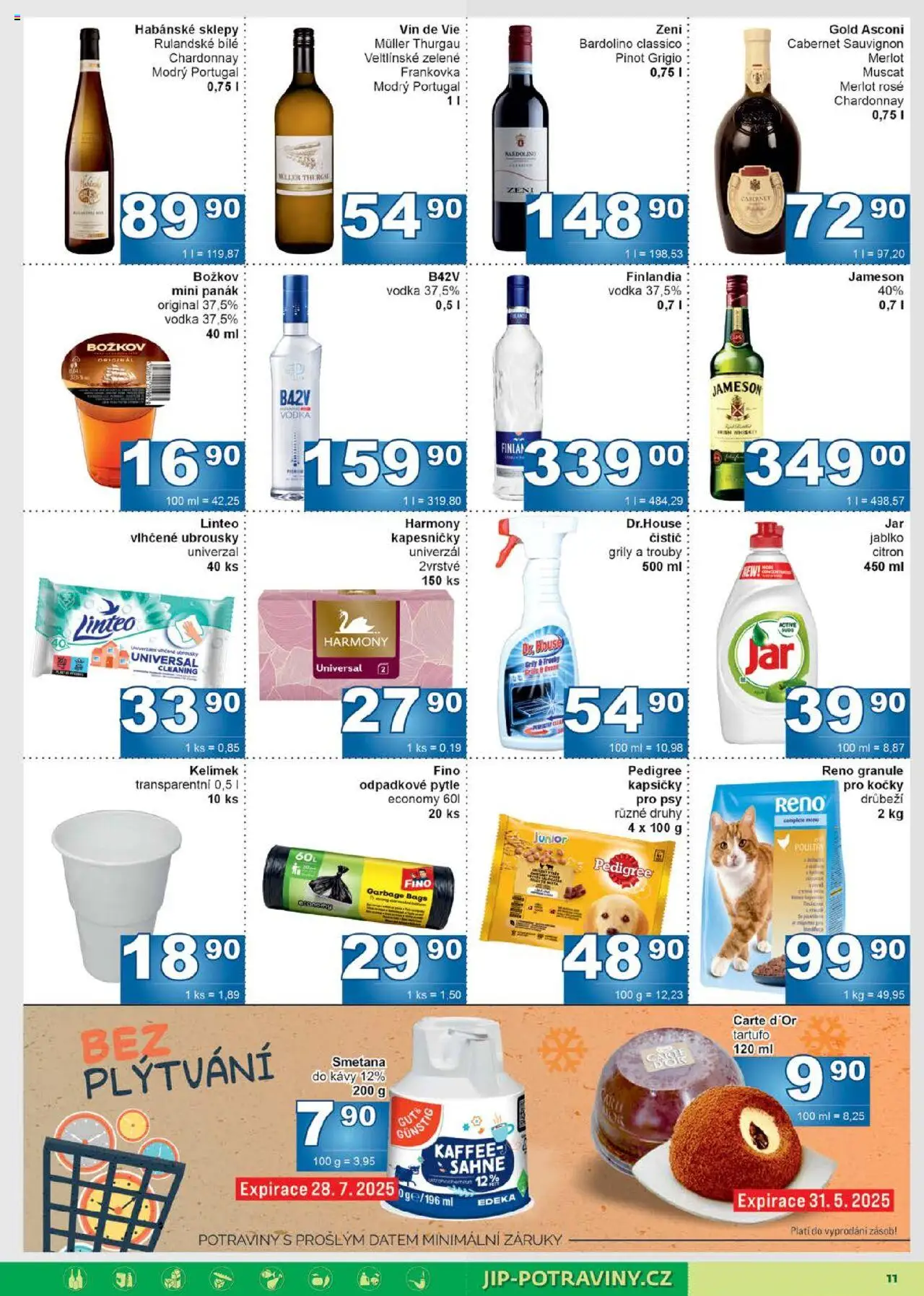 Jip leták od 30.07.2025 | Strana: 11 | Produkty: Smetana do kávy, Cabernet Sauvignon, Citron, Panák