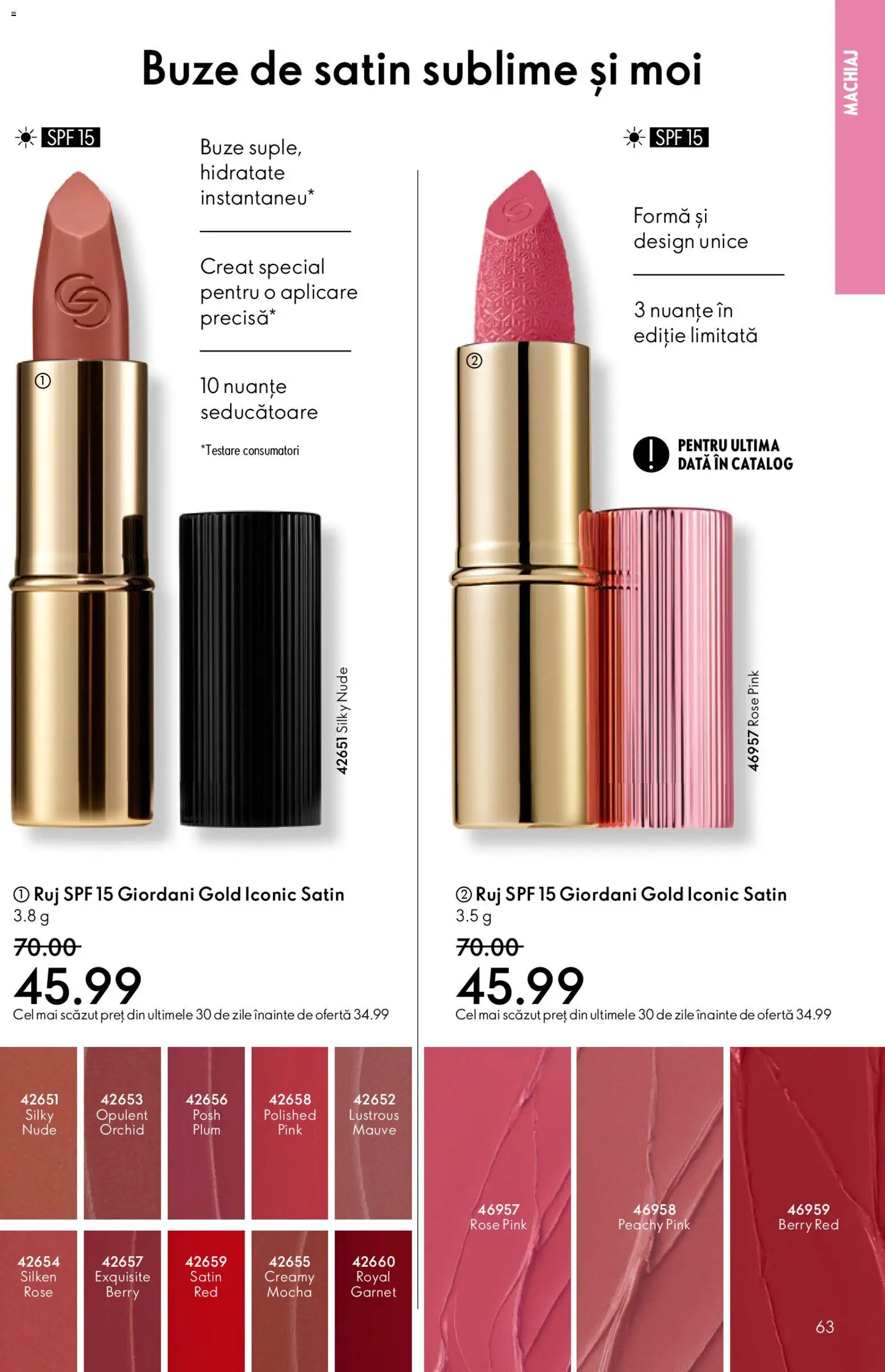 Noul catalog Oriflame – valabil de la 03.12.2025 | Pagină: 63 | Produse: Machiaj, Ruj