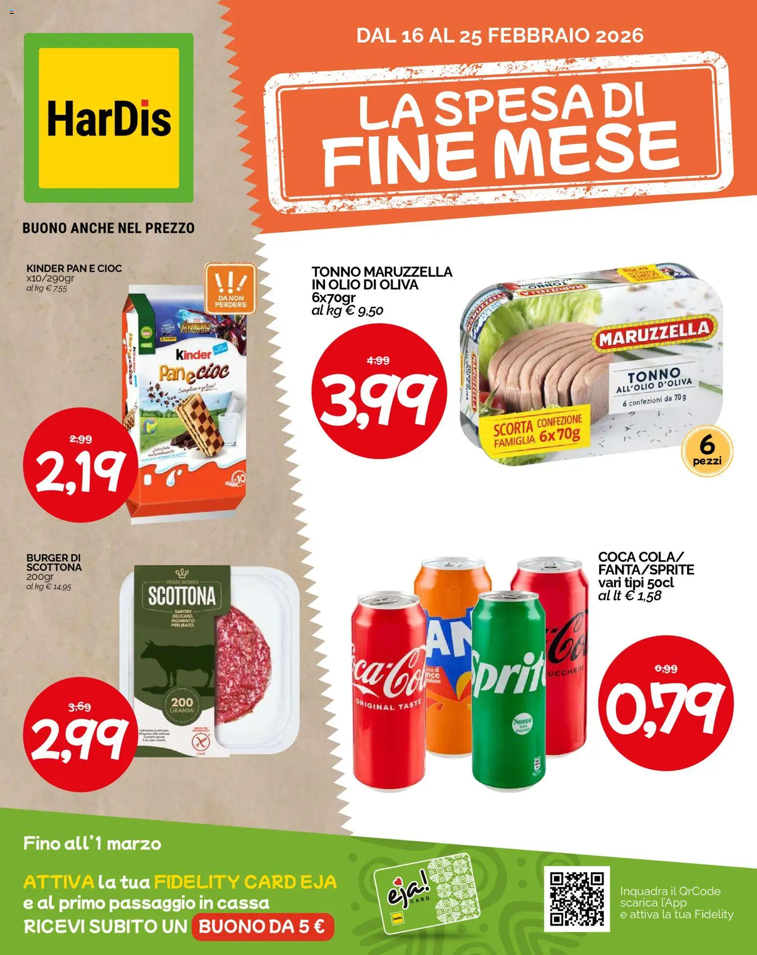 Volantino HarDis del 16.02.2026 | Pagina: 1 | Prodotti: Olio, Tonno, Olio di Oliva