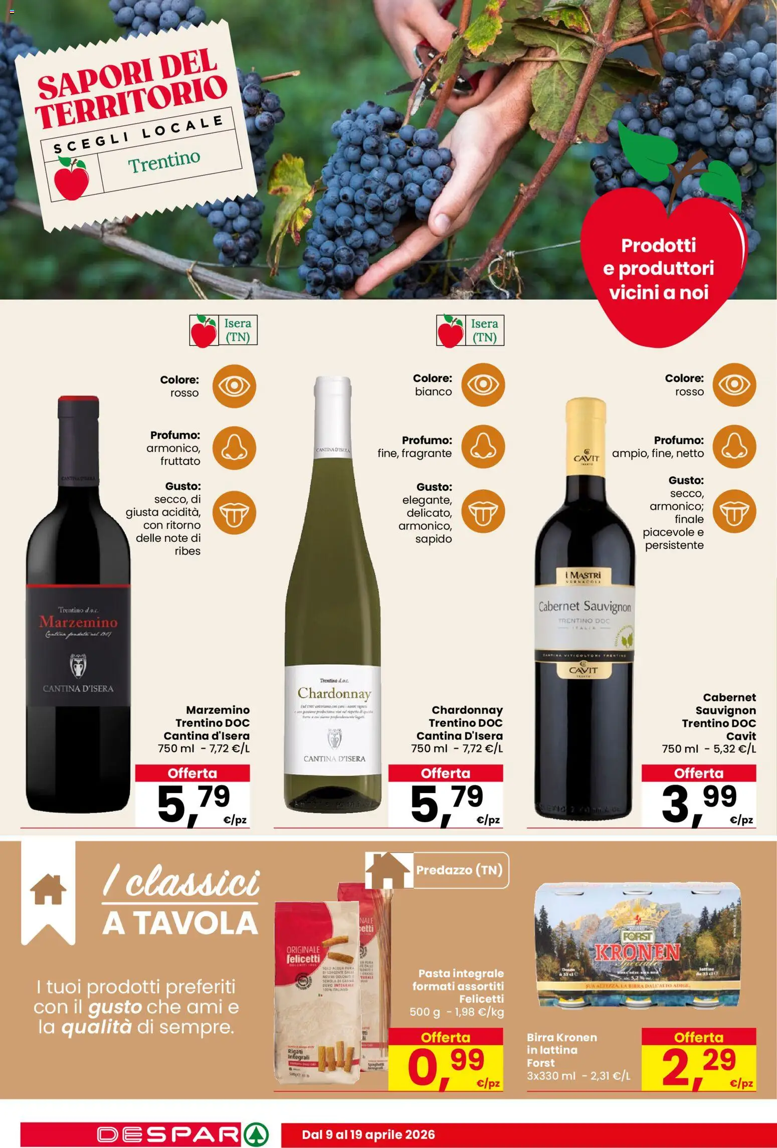 Volantino Despar del 09.04.2026 | Pagina: 8 | Prodotti: Birra, Pasta, Profumo