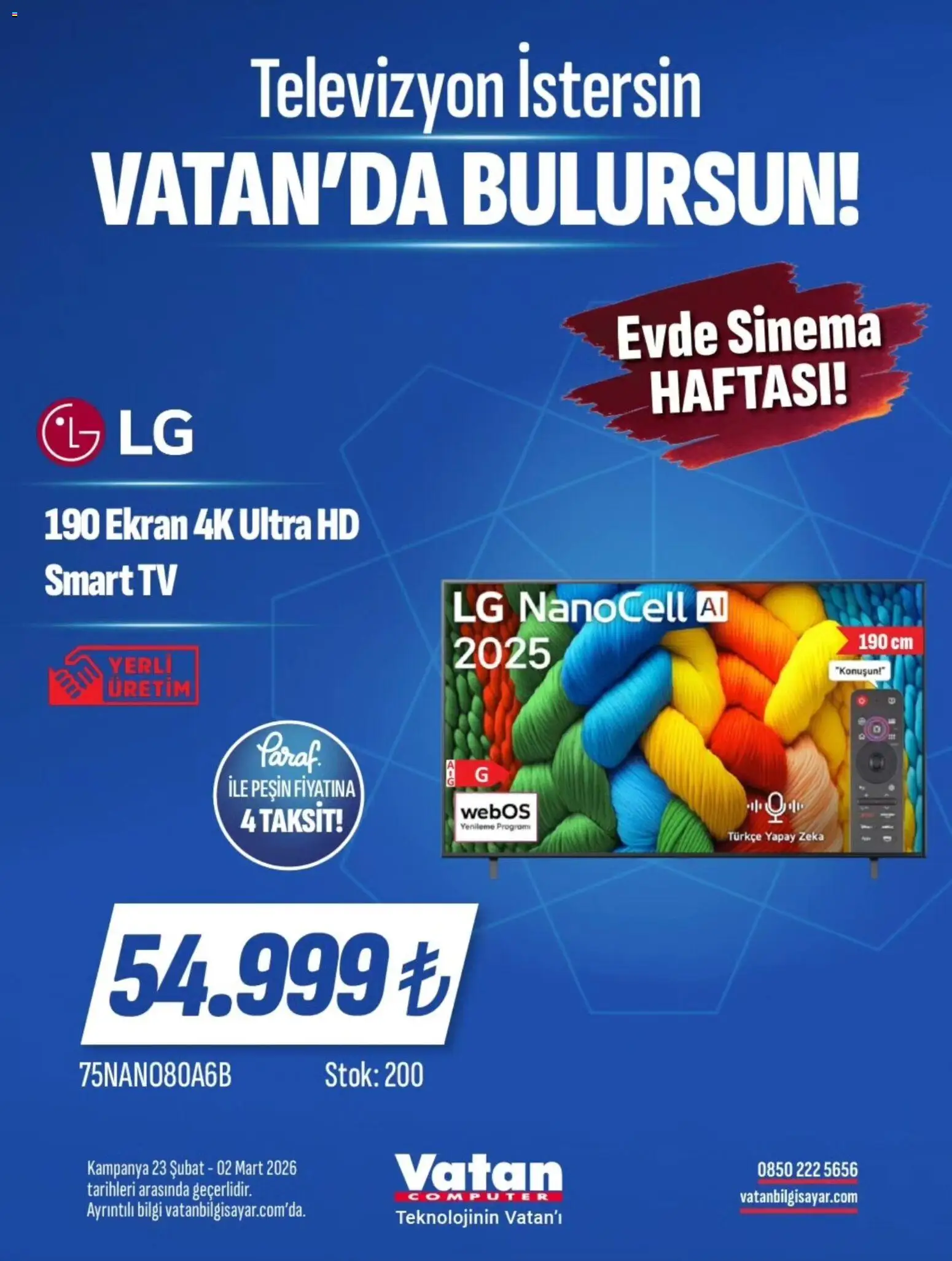 Vatan Bilgisayar İndirim - 23.02.2026 tarihinden itibaren geçerlidir | Sayfa: 21 | Ürünler: TV, Televizyon