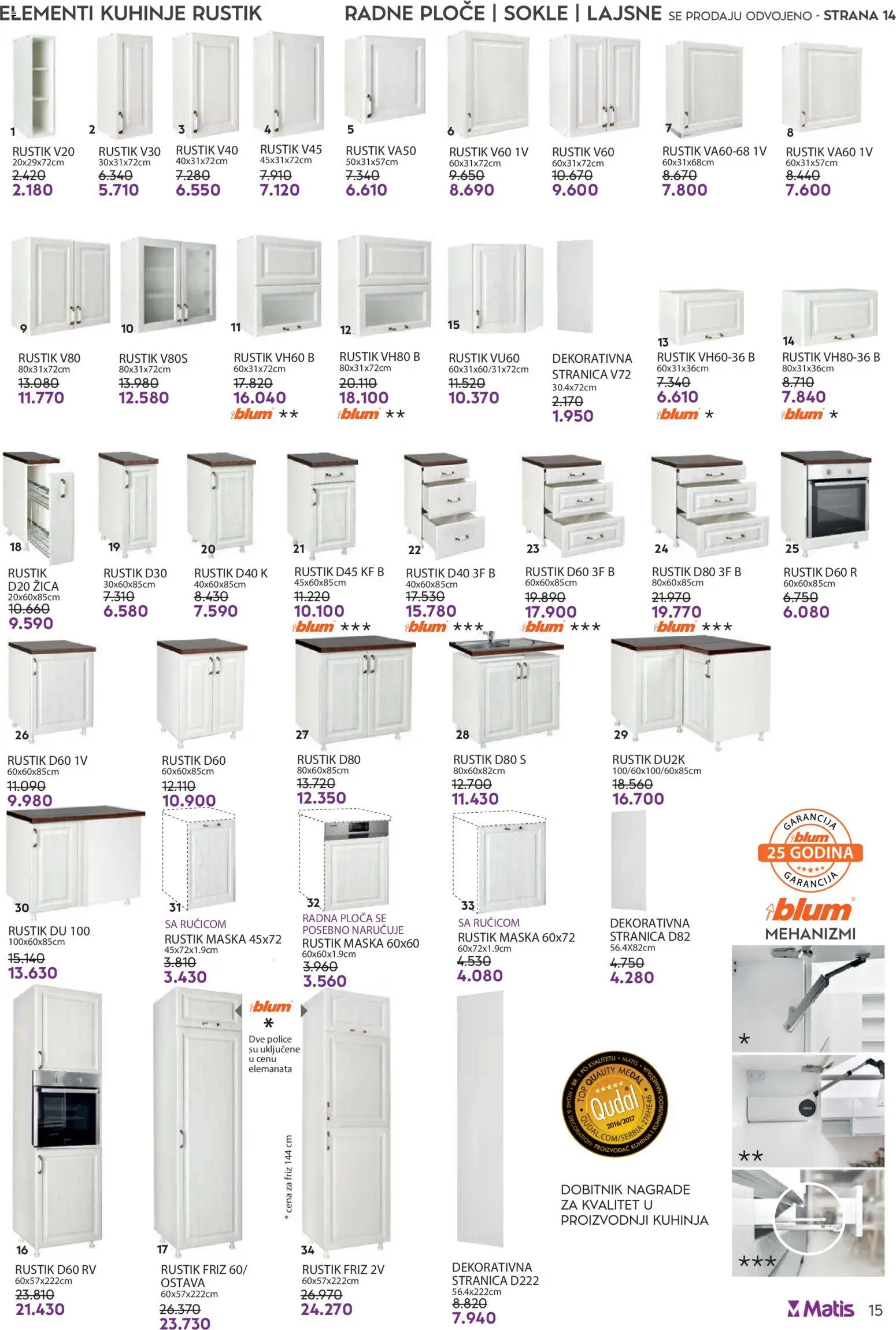 Matis katalog - važi od 01.11.2025 | Strana: 15 | Proizvode: Dušek, Naddušeci