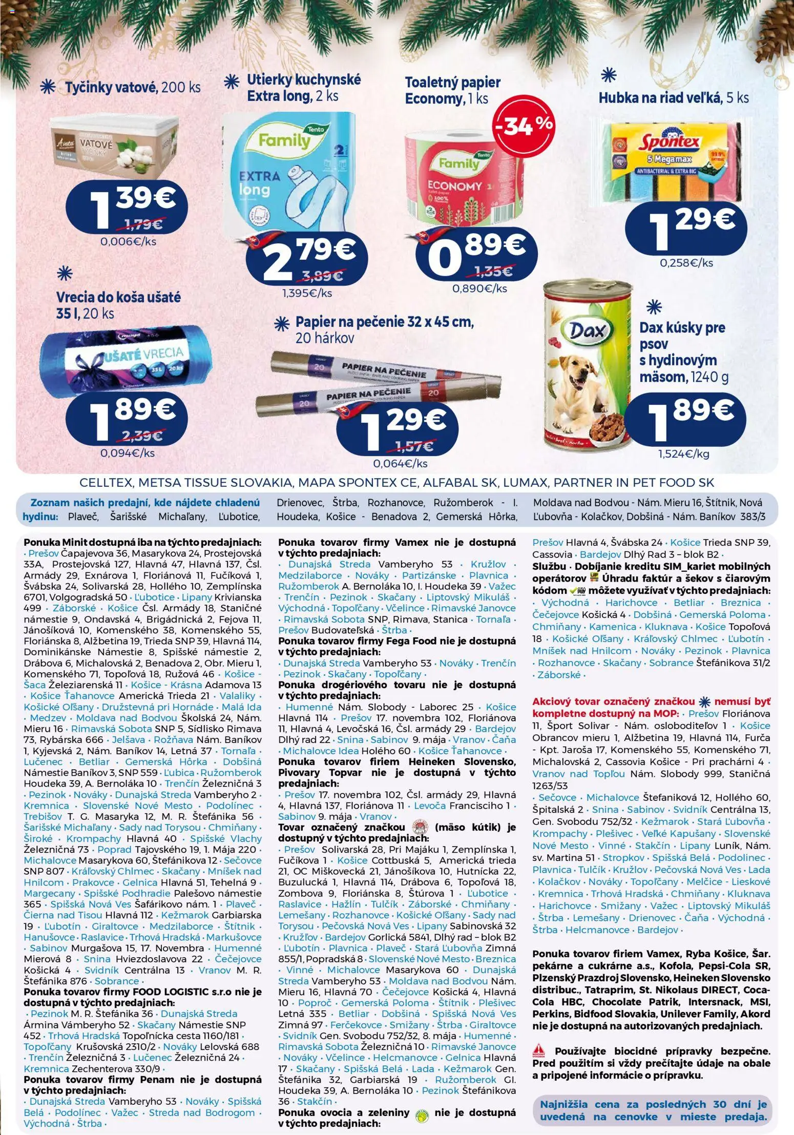 Nové Milk Agro akcie – leták je platný od 03.12.2025 | Strana: 15 | Produkty: Hubka, Toaletný papier, Ryba, Cola