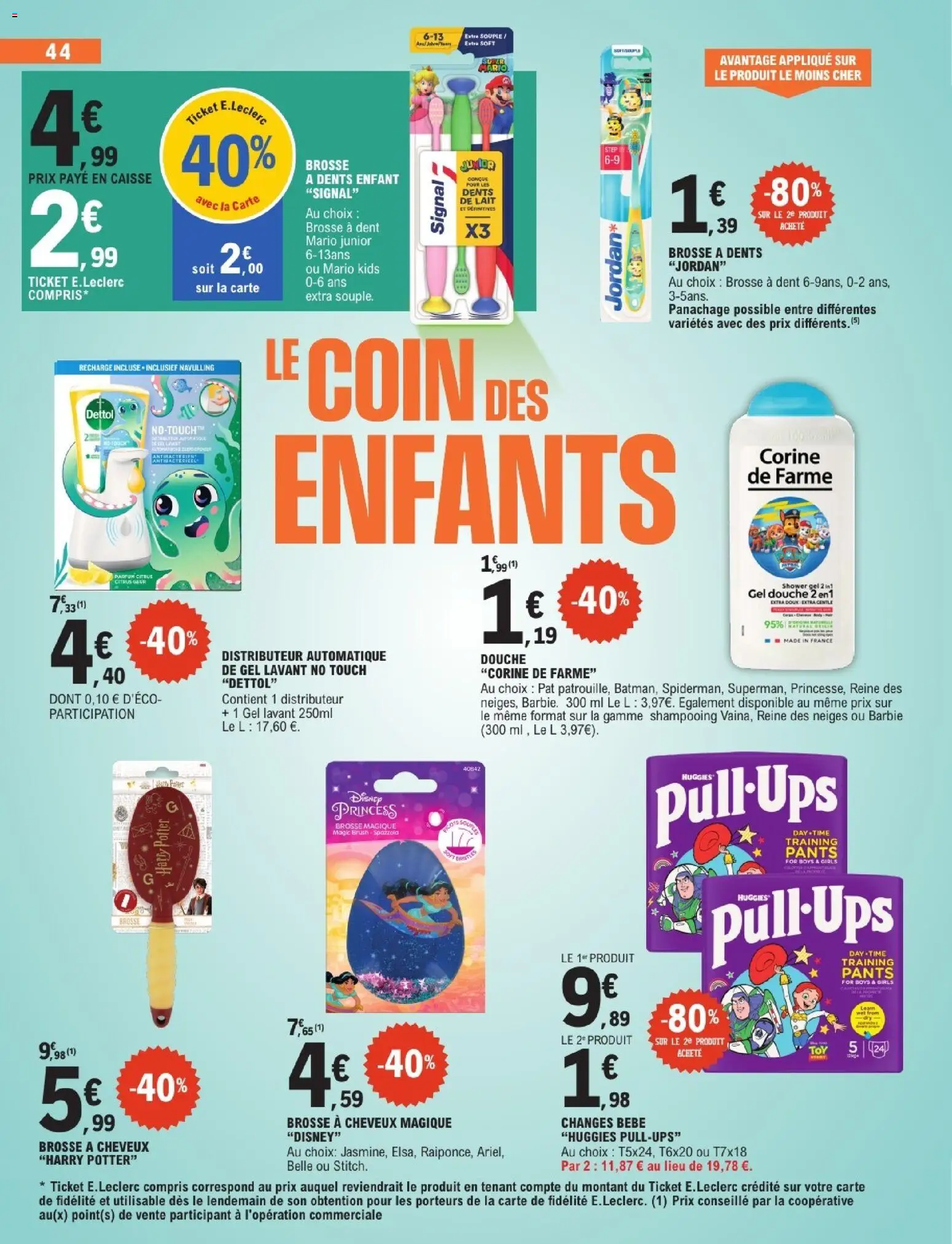 {H1} | Page: 44 | Produits: Shampooing, Gel douche, Douche, Lait