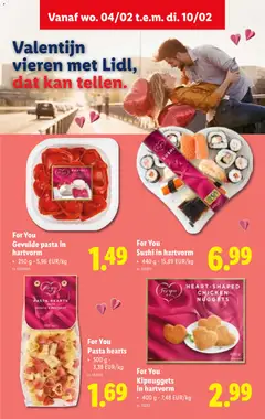 Gevulde pasta in hartvorm, Heart-shaped filled pasta. - Voorbeeld van een folder van Lidl, geldig van 04.02.2026 | Pagina: 36