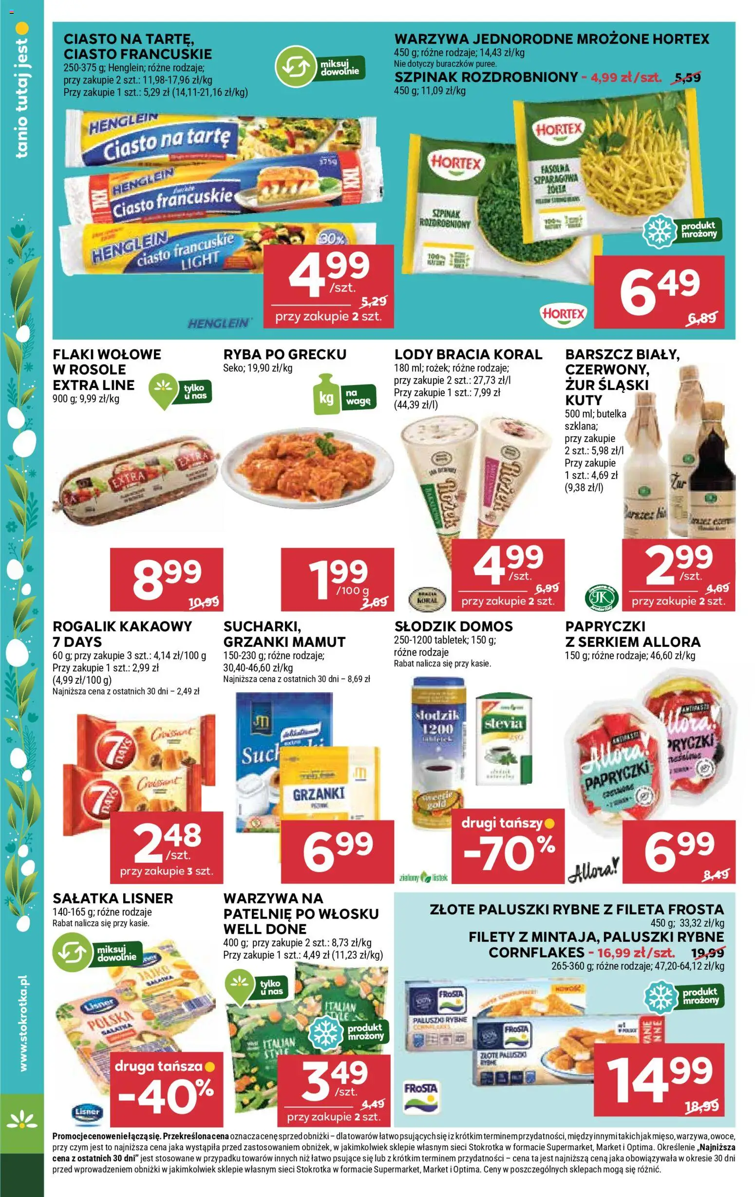 Stokrotka gazetka od 26.03.2026 | Strona: 34 | Produkty: Szpinak, Patelnie, Flaki, Ryba