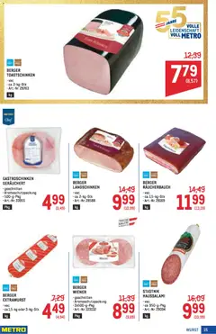 Metro angebote Profi ab 05.03.2026 gültig | Seite: 15 | Produkte: Wurst, Schinken