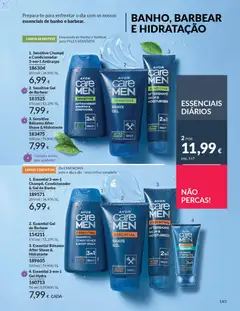 Pré-visualização Essential 3-em-1 Champô, Condicionador & Gel de Banho, Shampoo, conditioner & body wash válido de 01.04.2026 | Página: 165 | Produtos: Aftershave, Condicionador, Gel de banho, Banho
