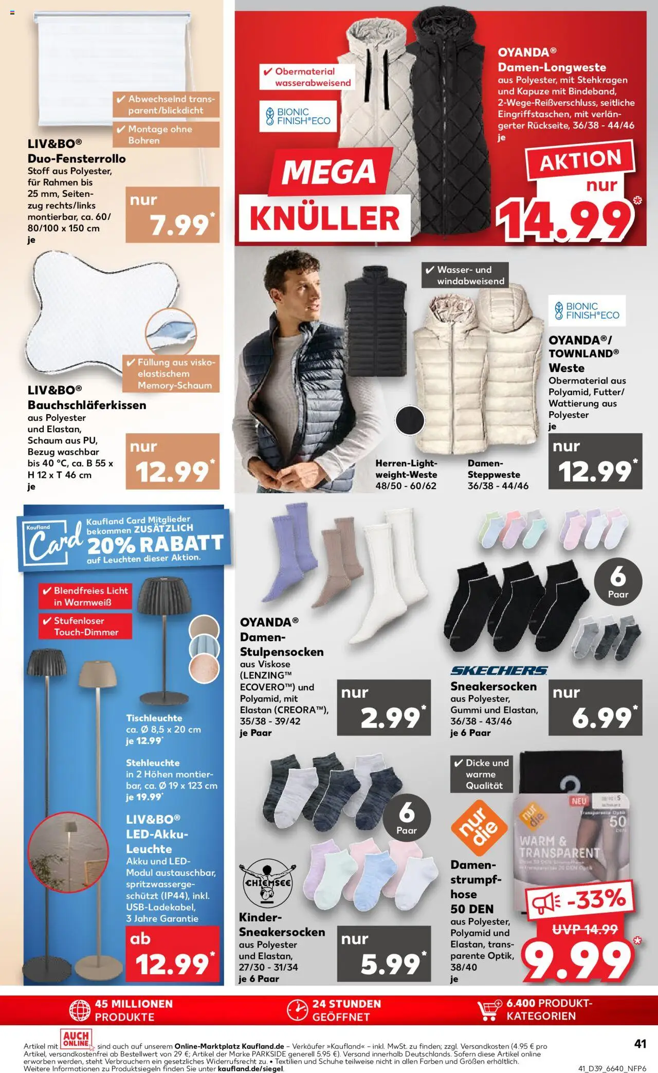 Kaufland Prospekt 	 – gültig ab 25.09.2025 | Seite: 41 | Produkte: Steppweste, Wasser, Weste, Hose