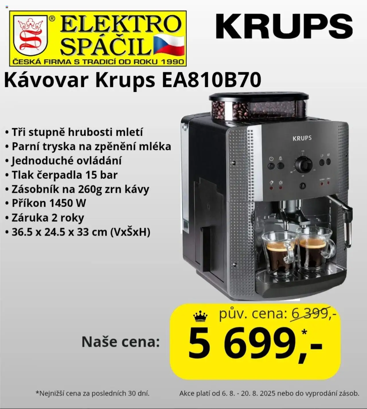 Elektro Spáčil leták - Slevy od 06.08.2025 | Strana: 2 | Produkty: Zásobník, Kávovar, Elektro