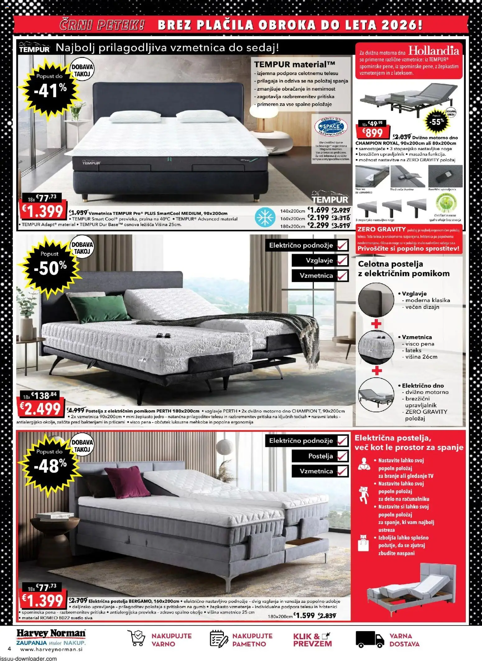 Novi Harvey Norman katalog ponudbe – veljaven od 03.11.2025 | Stran: 4 | Izdelki: Tv, Teza, Postelja, Prevleka