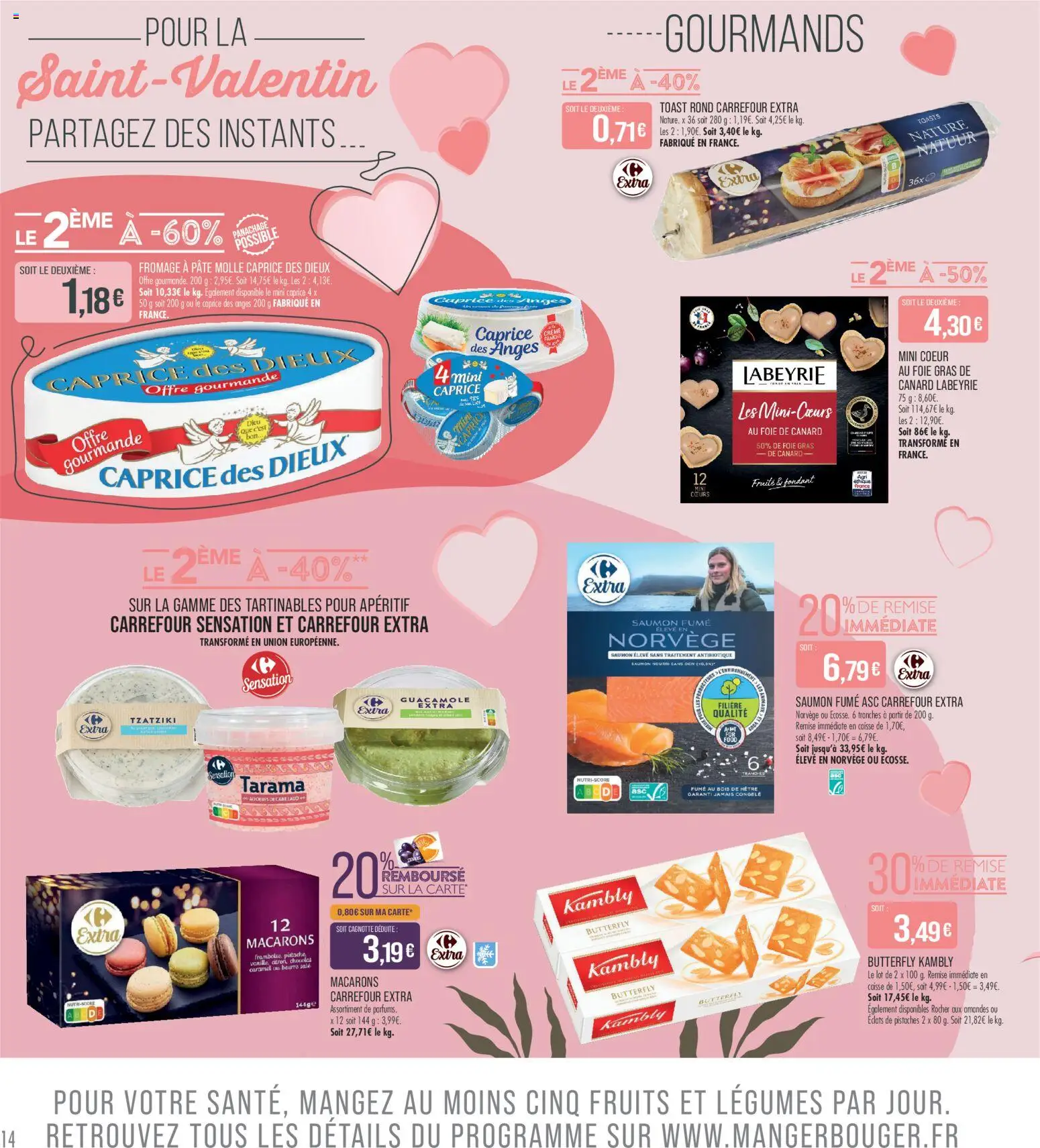 {H1} | Page: 14 | Produits: Saumon fumé, Pistaches, Saumon, Amandes