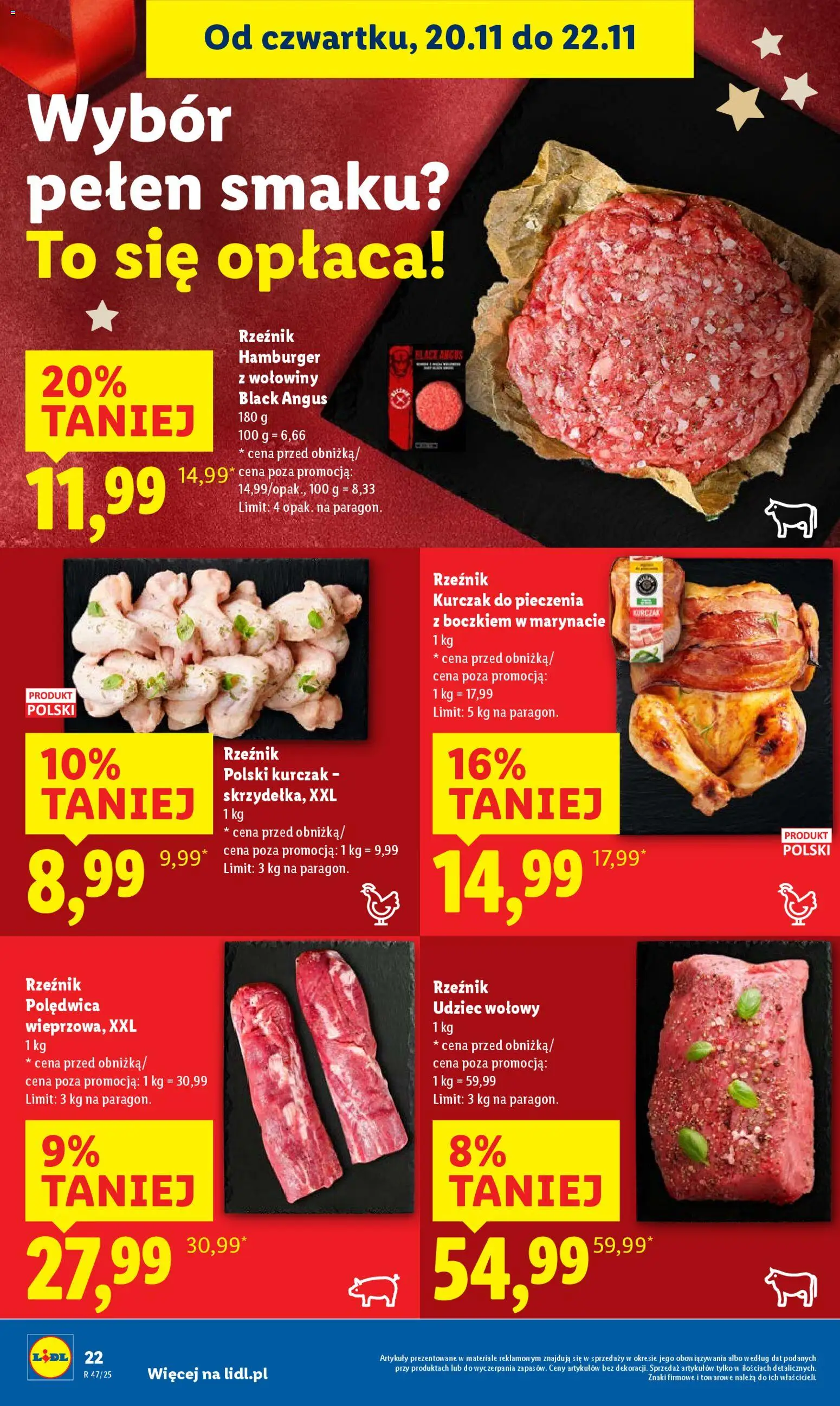 Lidl Gazetka od 20.11.2025 | Strona: 24 | Produkty: Kurczak, Hamburger