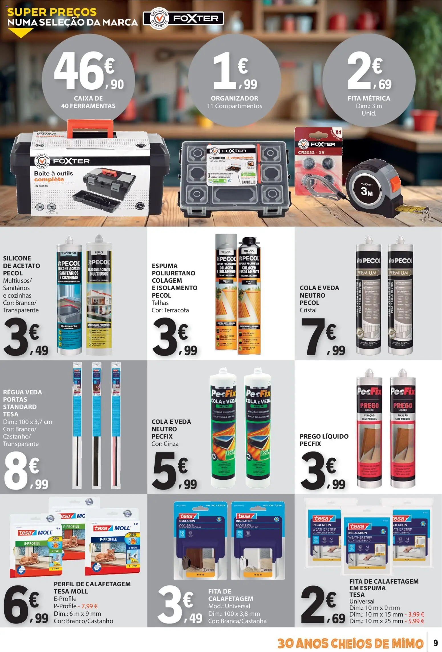 E.Leclerc folheto Não Alimentar │ válido de 12.03.2026 | Página: 9 | Produtos: Telhas, Portas, Caixa, Organizador