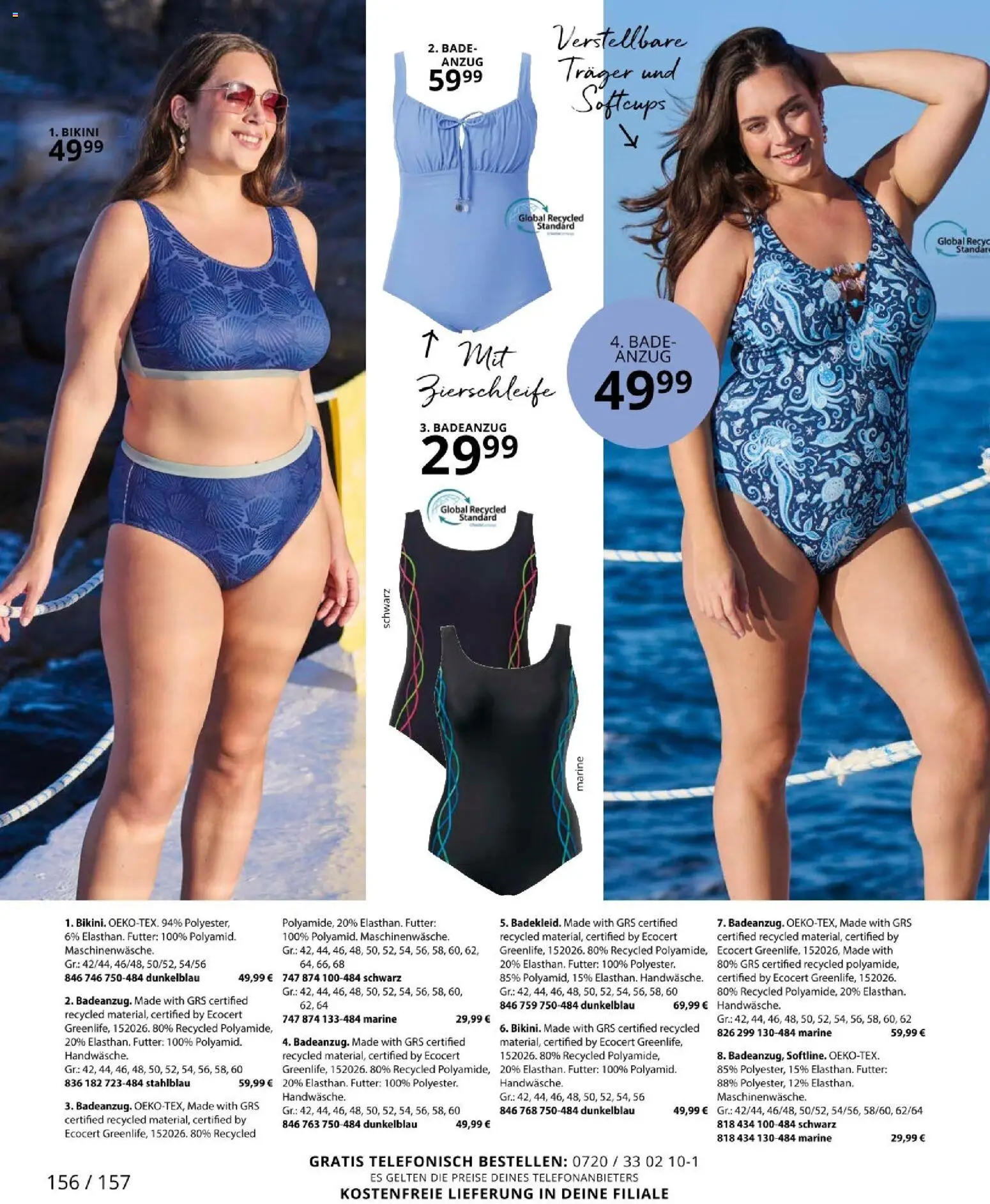 Ulla Popken akciós ujság - amely érvényes a következő dátumtól: 01.04.2026 | Oldal: 156 | Termékek: Bikini