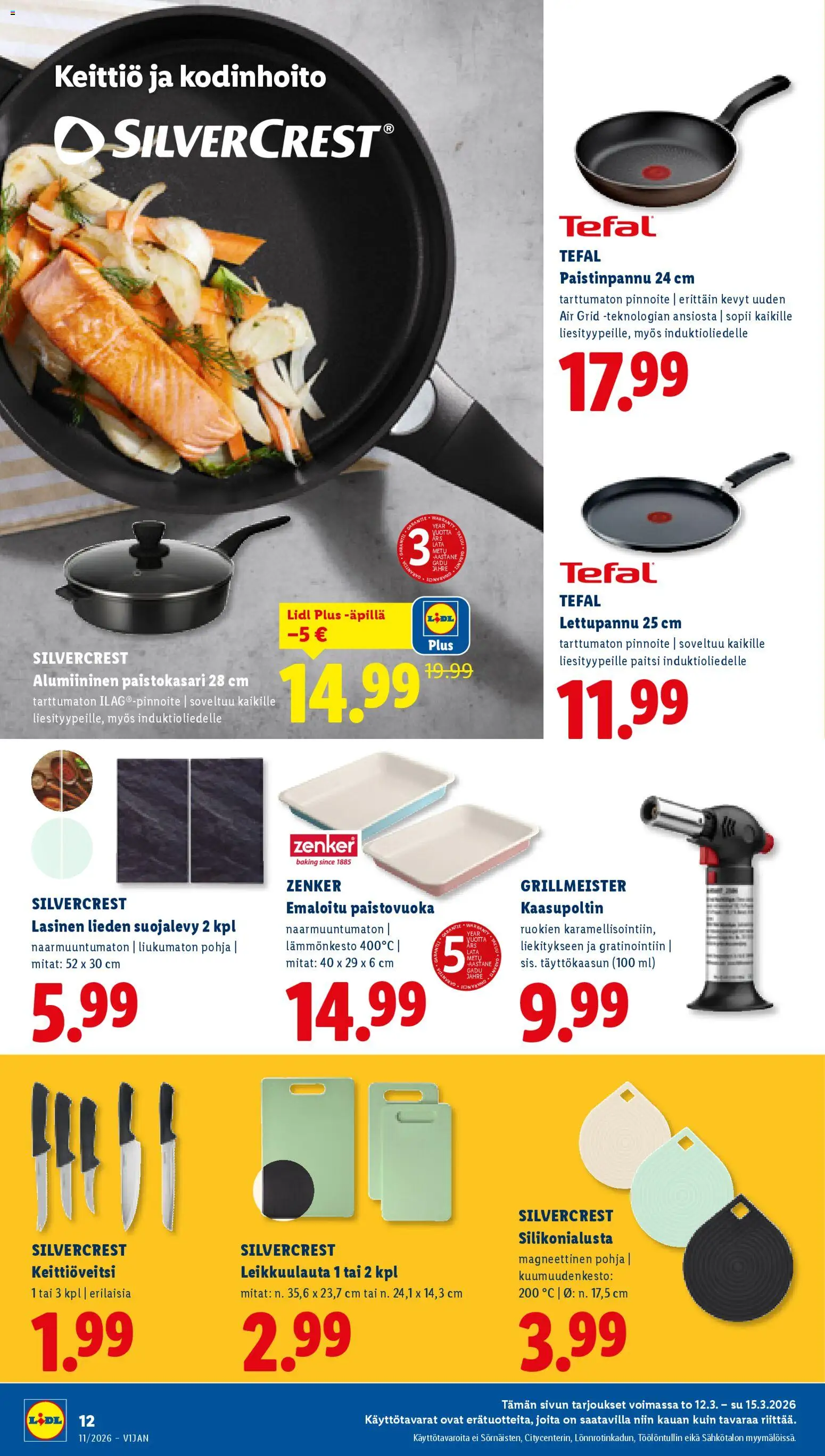 Lidl tarjoukset - Tampere – voimassa 12.03.2026 alkaen | Sivu: 16 | Tuotteet: Paistinpannu, Keittiö