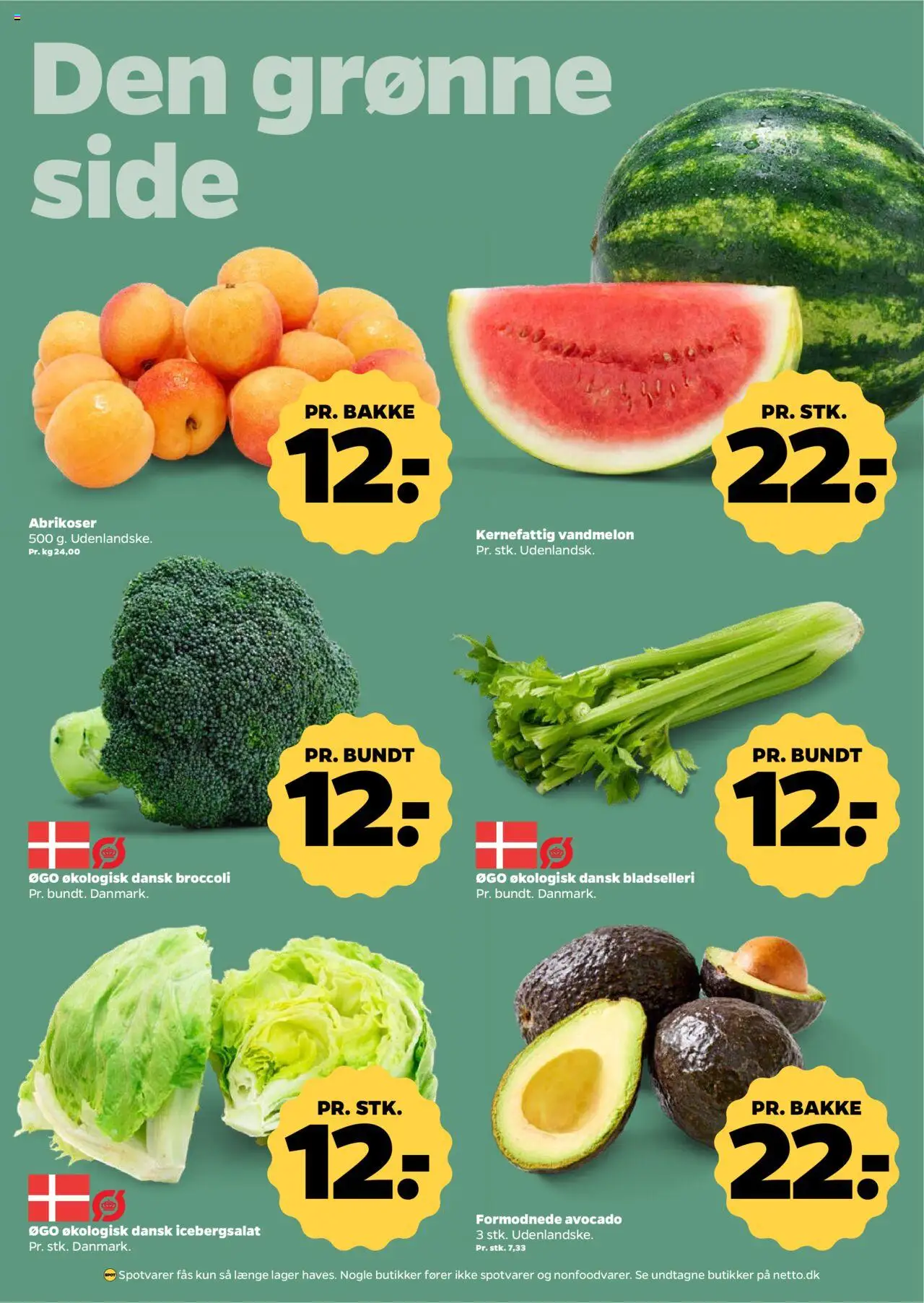 Netto Tilbudsavis gyldig fra 02.08.2025 | Side: 3 | Produkter: Broccoli, Avocado, Abrikoser, Icebergsalat
