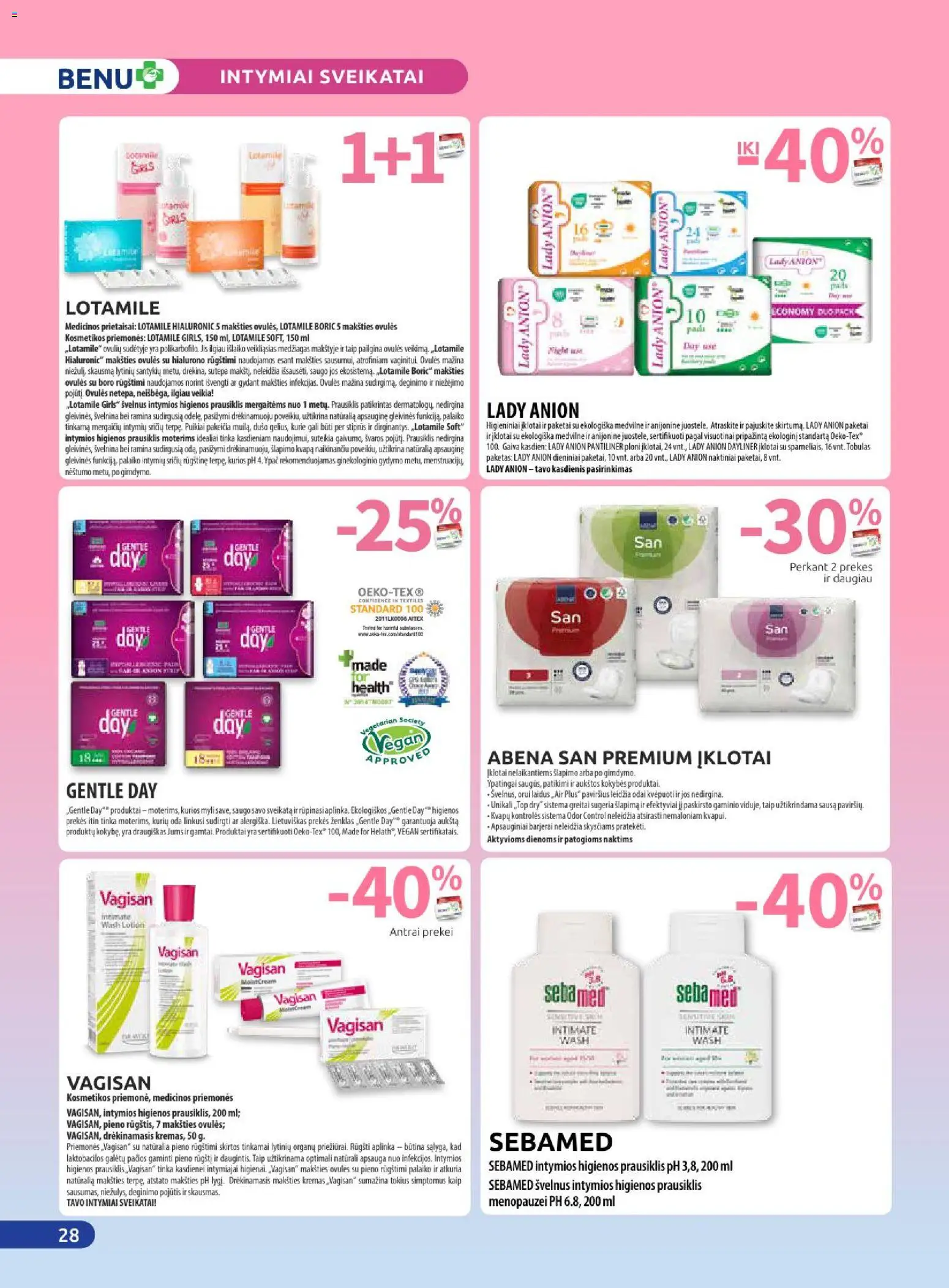 BENU akcijos nuo 01.01.2026 | Puslapis: 28 | Prekių: Naktiniai, Kremas, Prausiklis