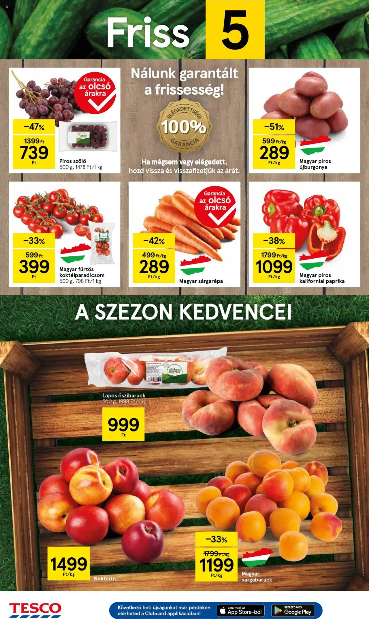 Tesco akciós ujság - amely érvényes a következő dátumtól: 03.07.2025 | Oldal: 2 | Termékek: Nektarin, Szőlő, Koktélparadicsom, Kaliforniai paprika