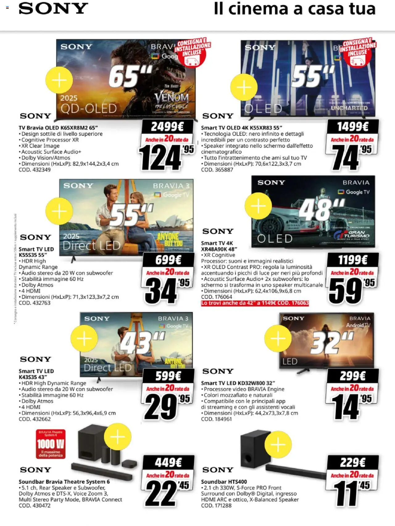 Volantino Media World del 13.10.2025 | Pagina: 23 | Prodotti: Soundbar, The, Video, Speaker