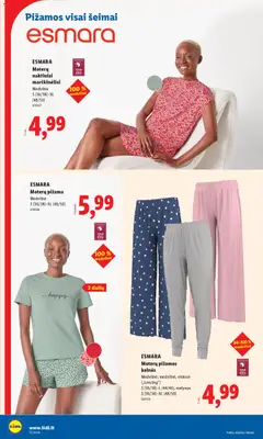 LIDL leidinys galioja nuo 20.04.2026 | Puslapis: 4 | Prekių: Naktiniai, Marškinėliai, Kelnes, Pižama