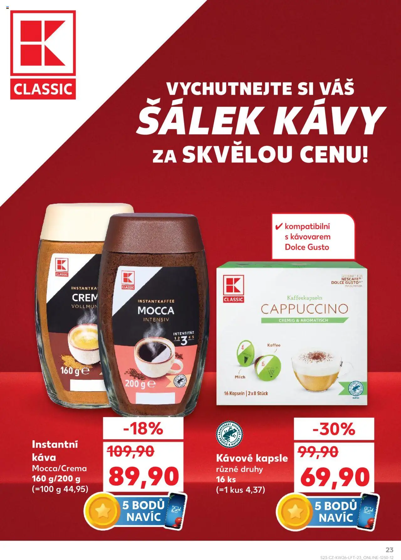 Kaufland leták od 25.06.2025 | Strana: 23 | Produkty: Dolce Gusto, Káva, Kávové kapsle, Kapsle