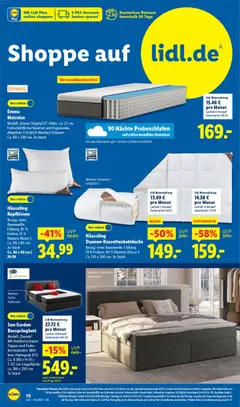 Lidl Prospekt Heppenheim ab 03.11.2025 gültig | Seite: 38 | Produkte: Matratze, Boxspringbett, Topper, Bad