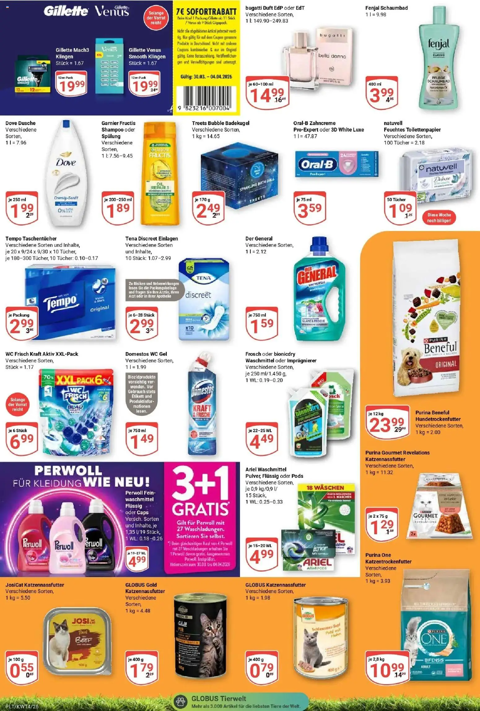 Globus prospekt Plattling	 – gültig ab 30.03.2026 | Seite: 23 | Produkte: Lenor, Shampoo, Tempo, Toilettenpapier
