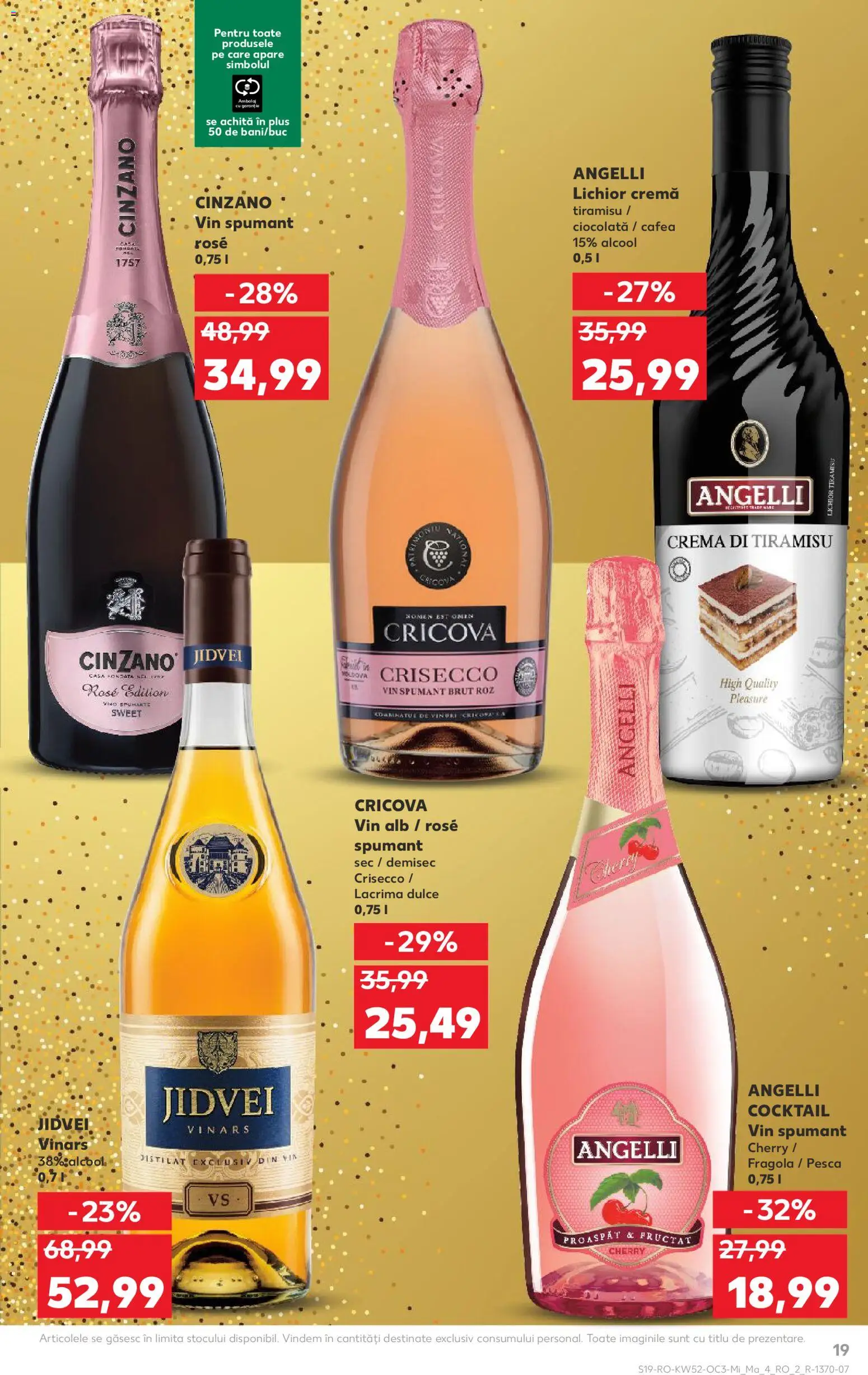 Noul catalog Kaufland – valabil de la 24.12.2025 | Pagină: 19 | Produse: Ekmek tahtası, Lichior, Cremă, Vin