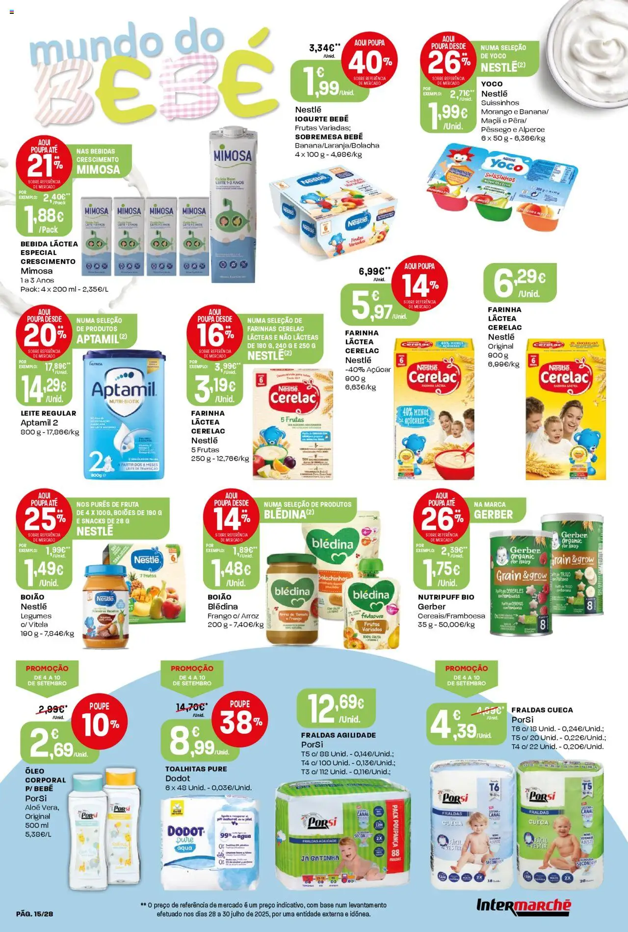 Intermarché folheto │ válido de 04.09.2025 | Página: 15 | Produtos: Agua, Base, Óleo, Bebida