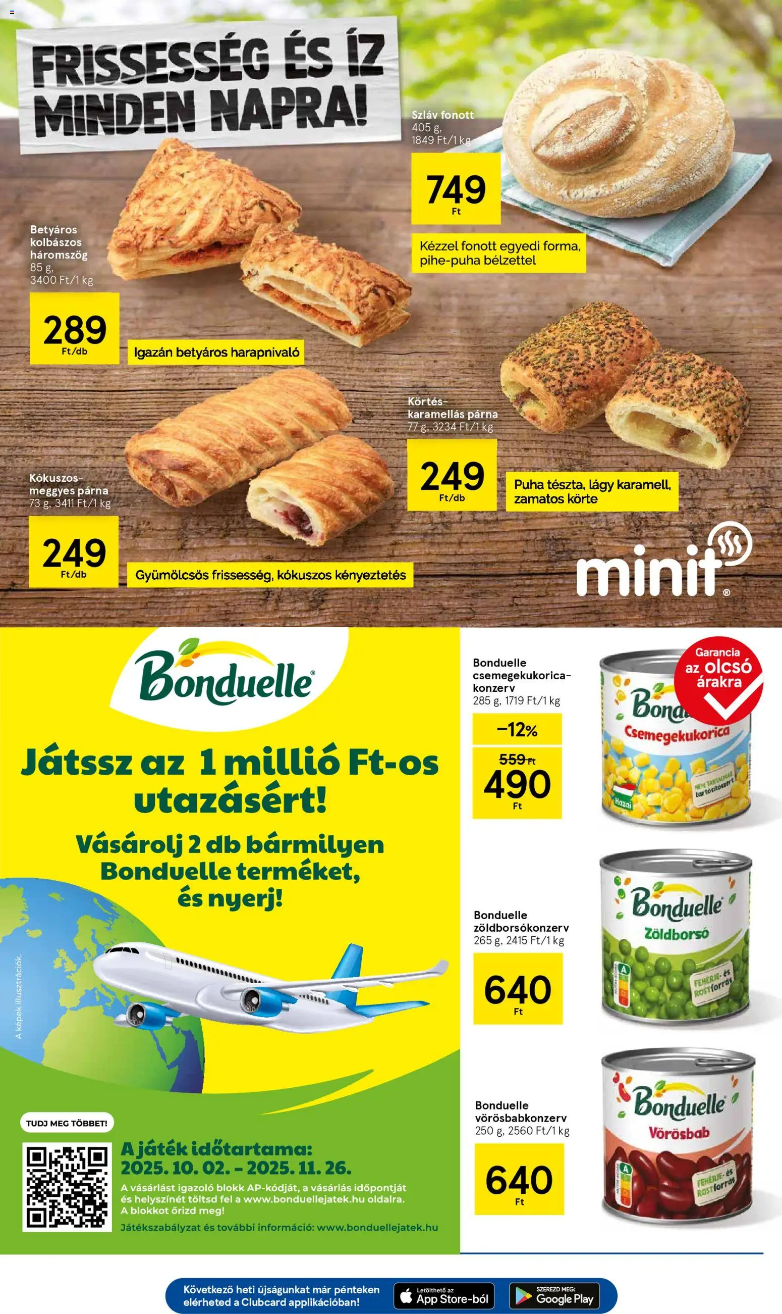 Tesco akciós ujság - amely érvényes a következő dátumtól: 30.10.2025 | Oldal: 23 | Termékek: Zöldborsó, Körte, Párna, Fehérje