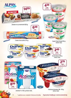 Pogląd oferty "Społem Gazetka" - ważna od 01.11.2025 | Strona: 4 | Produkty: Serek Twój Smak, Serek, Ciasto francuskie, Ciasto