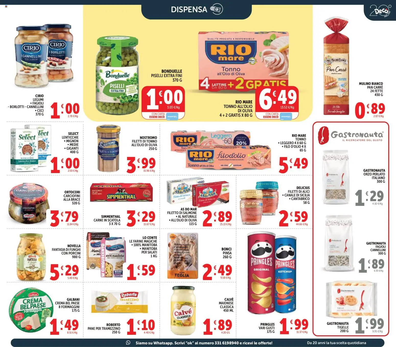 Volantino Decò del 27.03.2026 | Pagina: 23 | Prodotti: Teglia, Funghi, Tonno, Alici