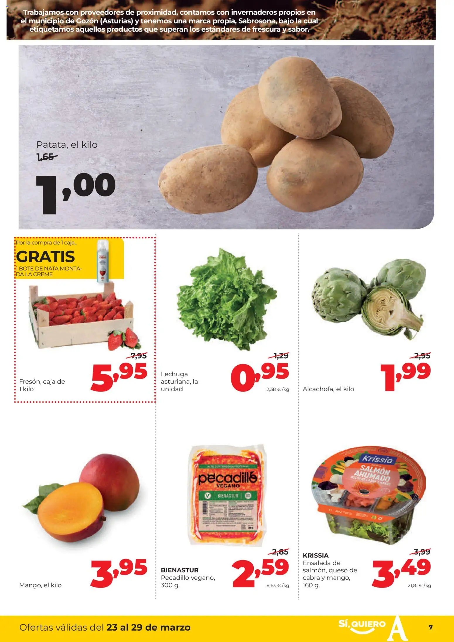 Alimerka folleto Asturias │ válido desde el 23.03.2026 | Página: 7 | Productos: Queso, Ensalada, Caja