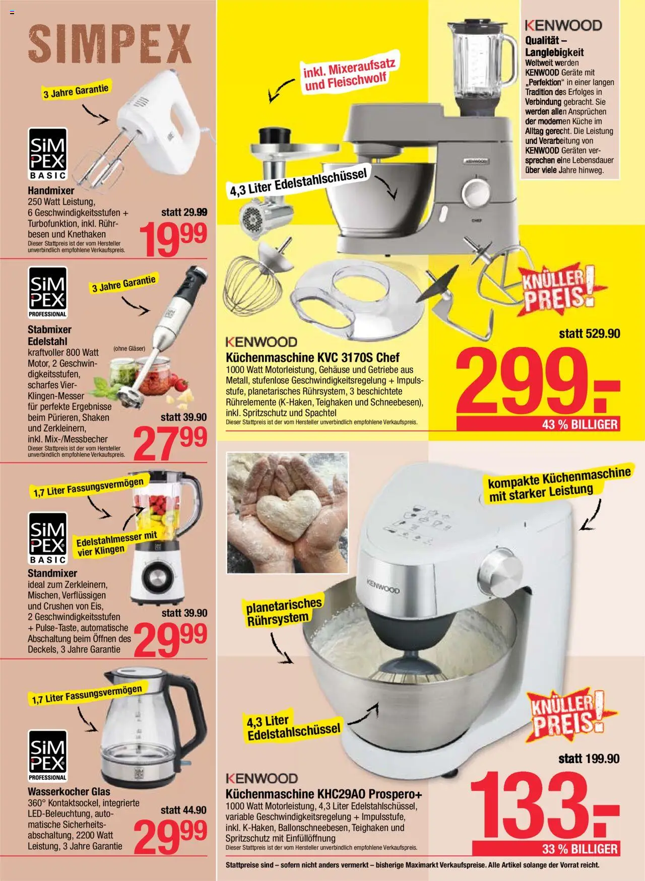 Maximarkt Flugblatt gültig ab 29.09.2025 | Seite: 16 | Produkte: Wasserkocher