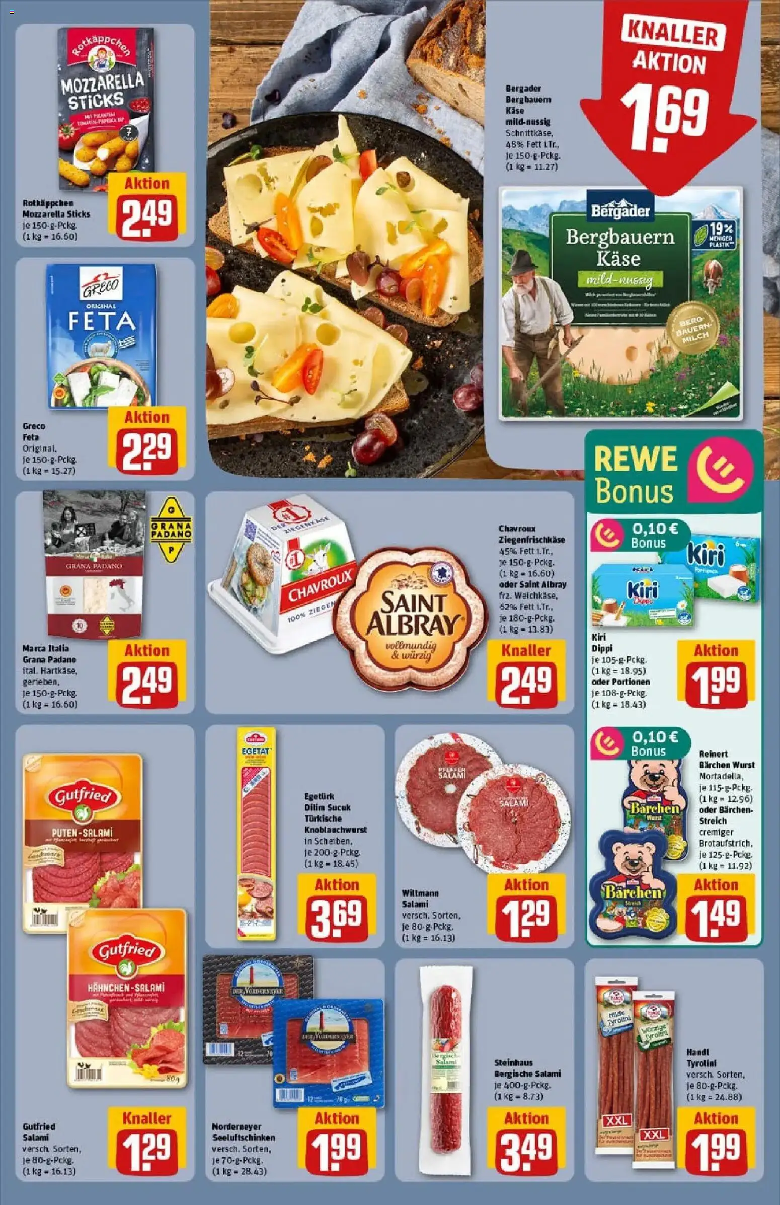 Rewe prospekt Rheinbach	 – gültig ab 11.01.2026 | Seite: 13 | Produkte: Feta, Mozzarella, Wurst, Salami
