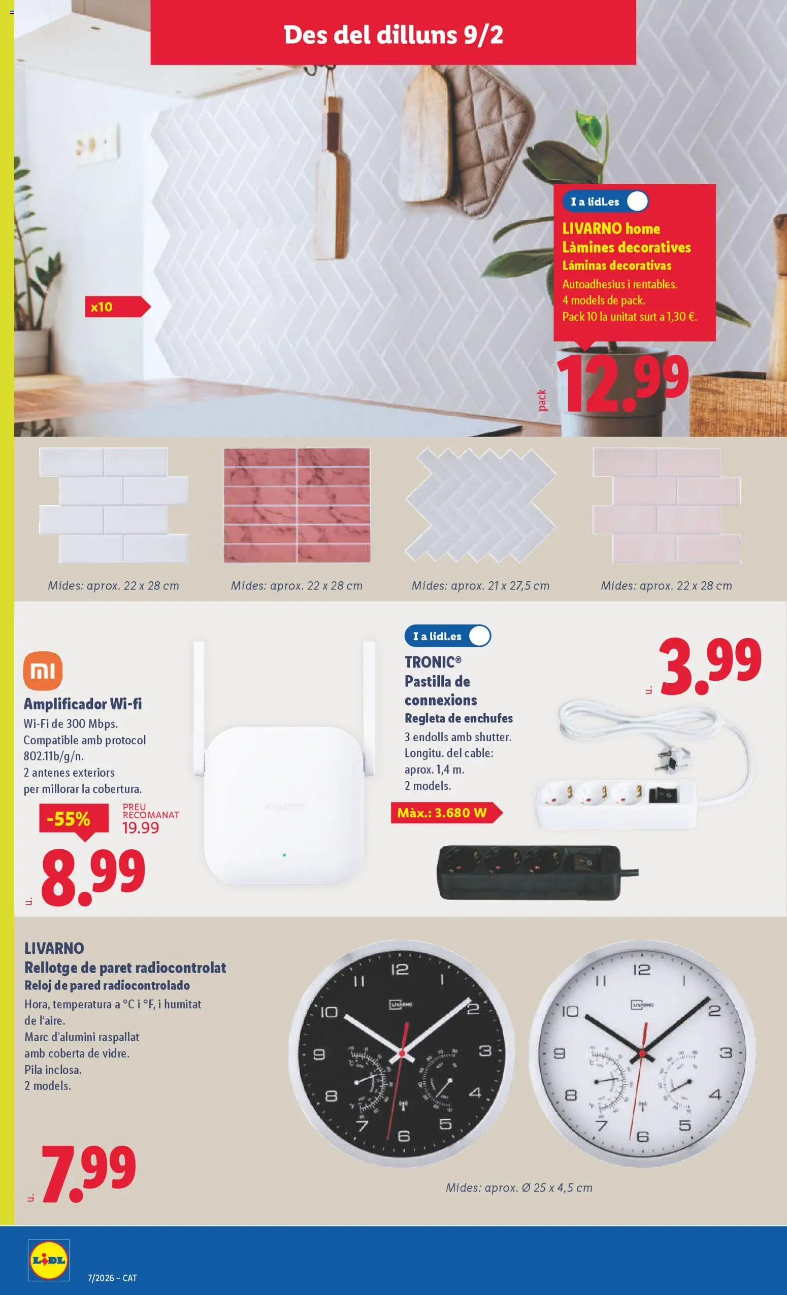 Lidl folleto de bazar │ válido desde el 09.02.2026 | Página: 10 | Productos: Reloj, Cable