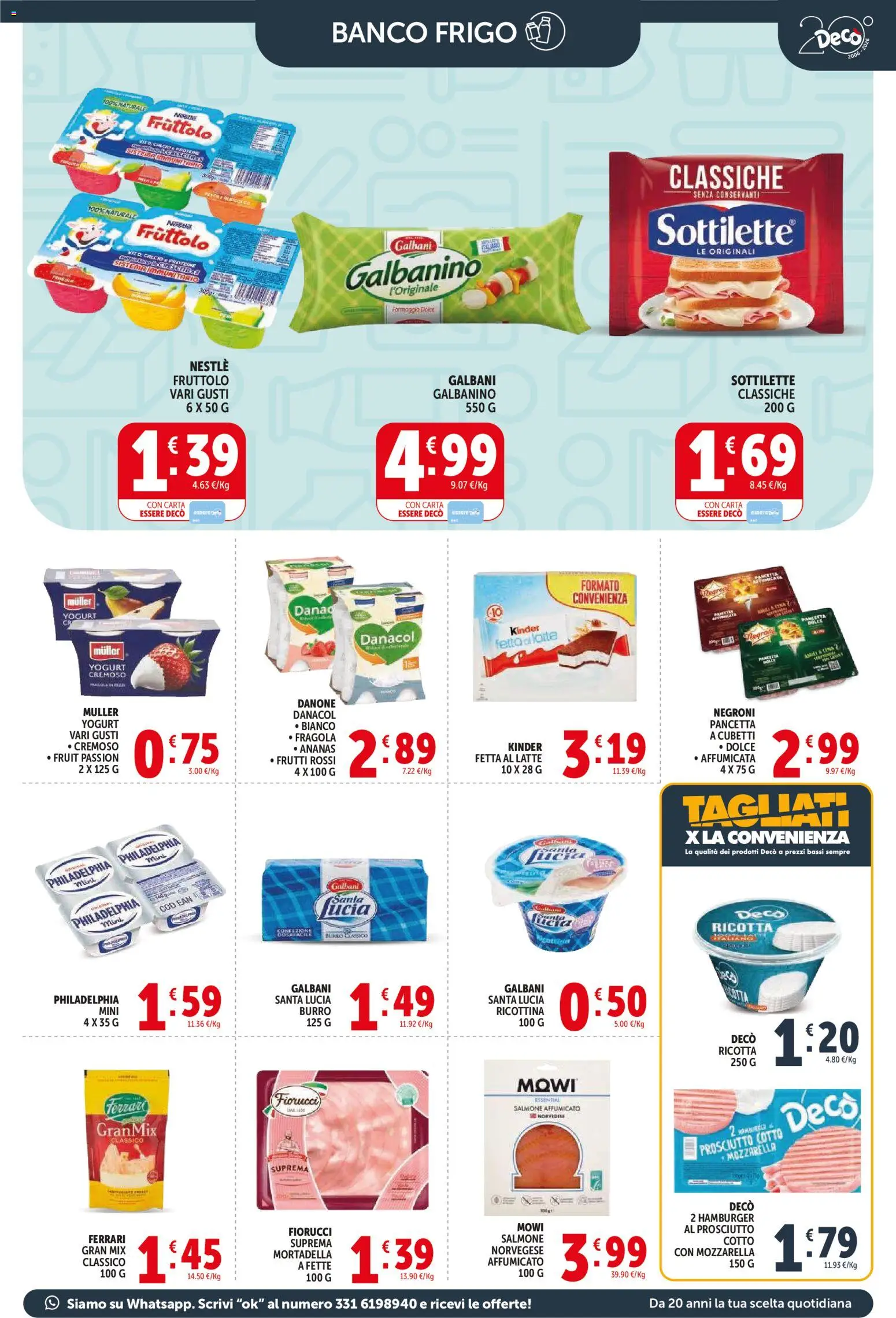 Volantino Decò del 21.04.2026 | Pagina: 5 | Prodotti: Salmone, Pancetta, Mozzarella, Prosciutto