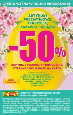 Pogląd oferty "Biedronka gazetka od niedzieli" - ważna od 29.03.2026 | Strona: 17 | Produkty: Karta, Skarpety, Vileda, Żarówki