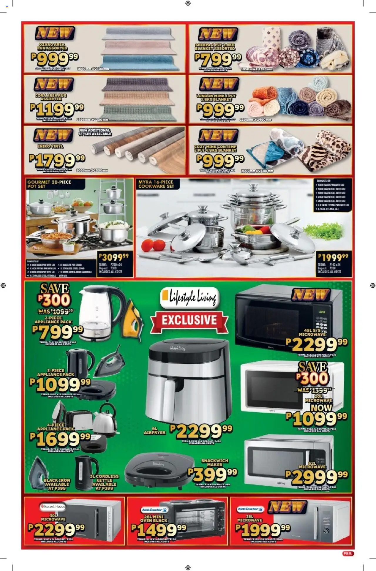 Lewis Stores - Botswana Brochure │ valid from 11.08.2025 | Page: 11 | Products: Rug, Oven, Iron, Cookware