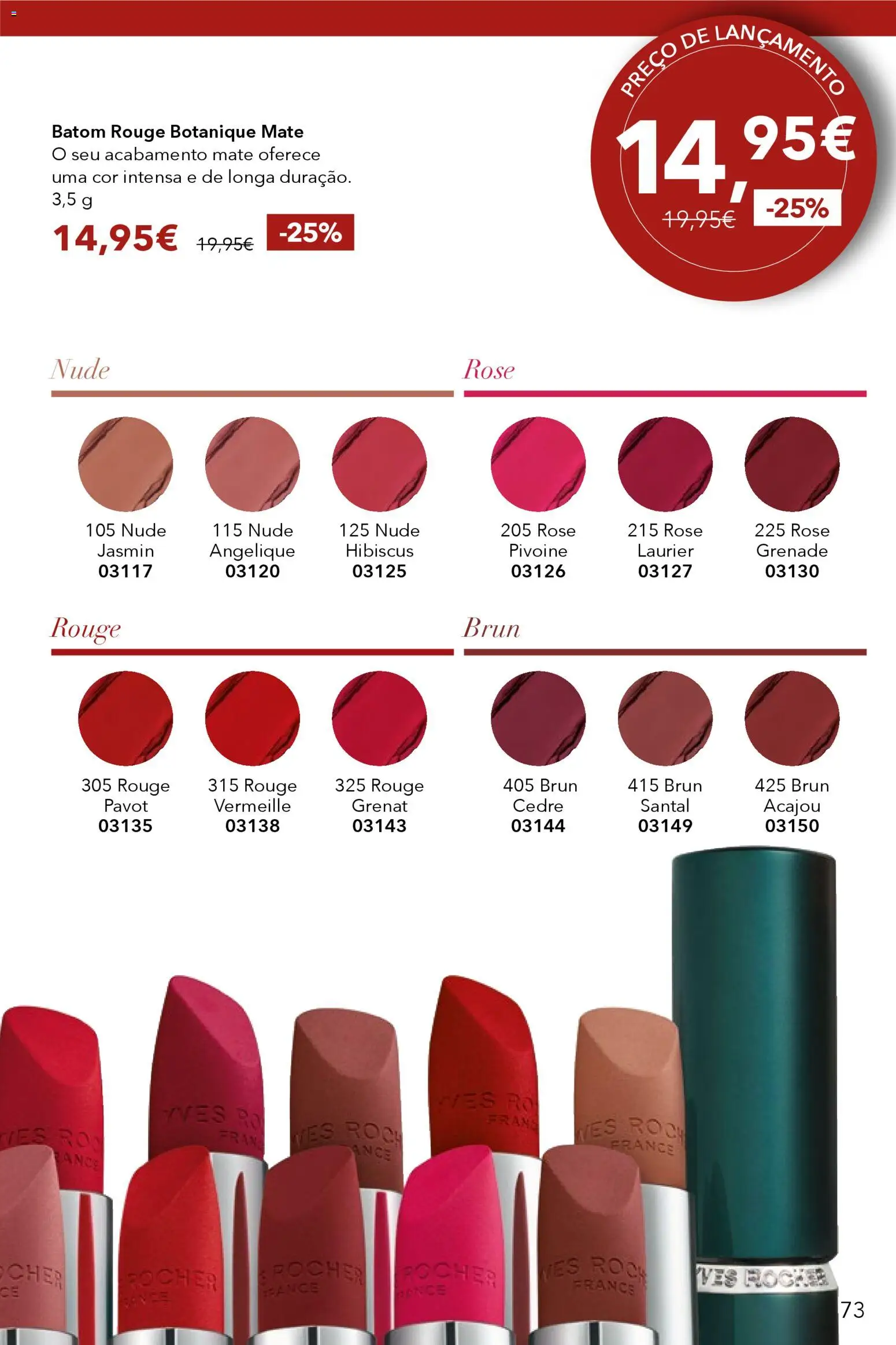 Yves Rocher catálogo 5 │ válido de 31.03.2026 | Página: 73 | Produtos: Batom