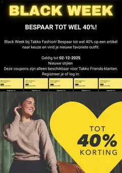 Takko - Black Friday kennisgeving - Voorbeeld van een folder van Takko, geldig van 21.11.2025
