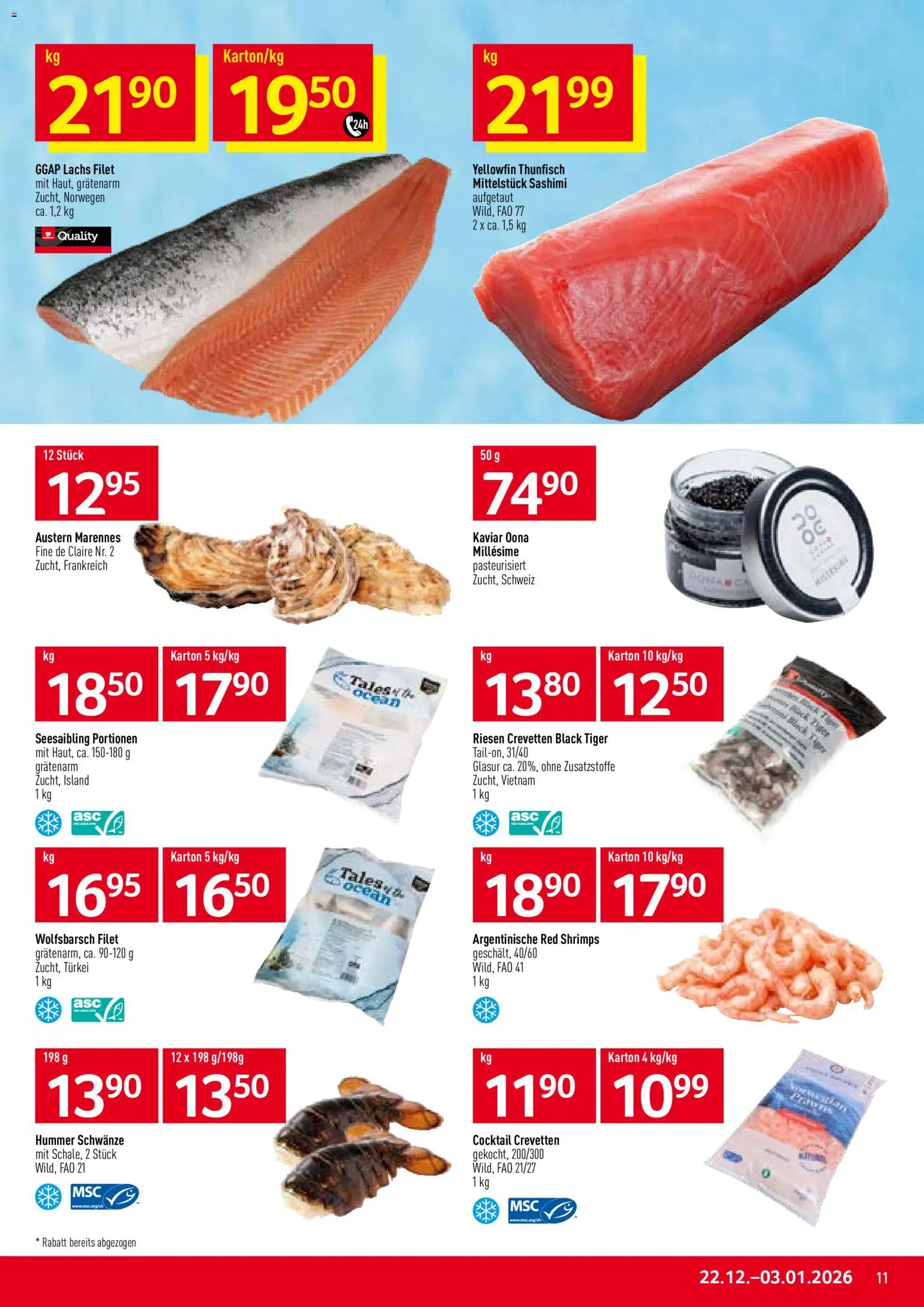 Prodega Aktionen – gültig ab 22.12.2025 | Seite: 11 | Produkte: Lachs