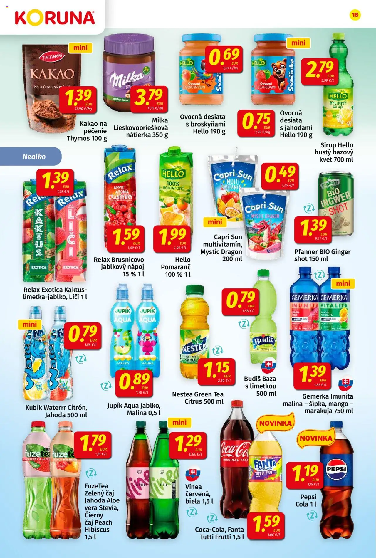 Nové Koruna akcie – leták je platný od 10.10.2025 | Strana: 18 | Produkty: Liči, Apple, Budiš, Vinea