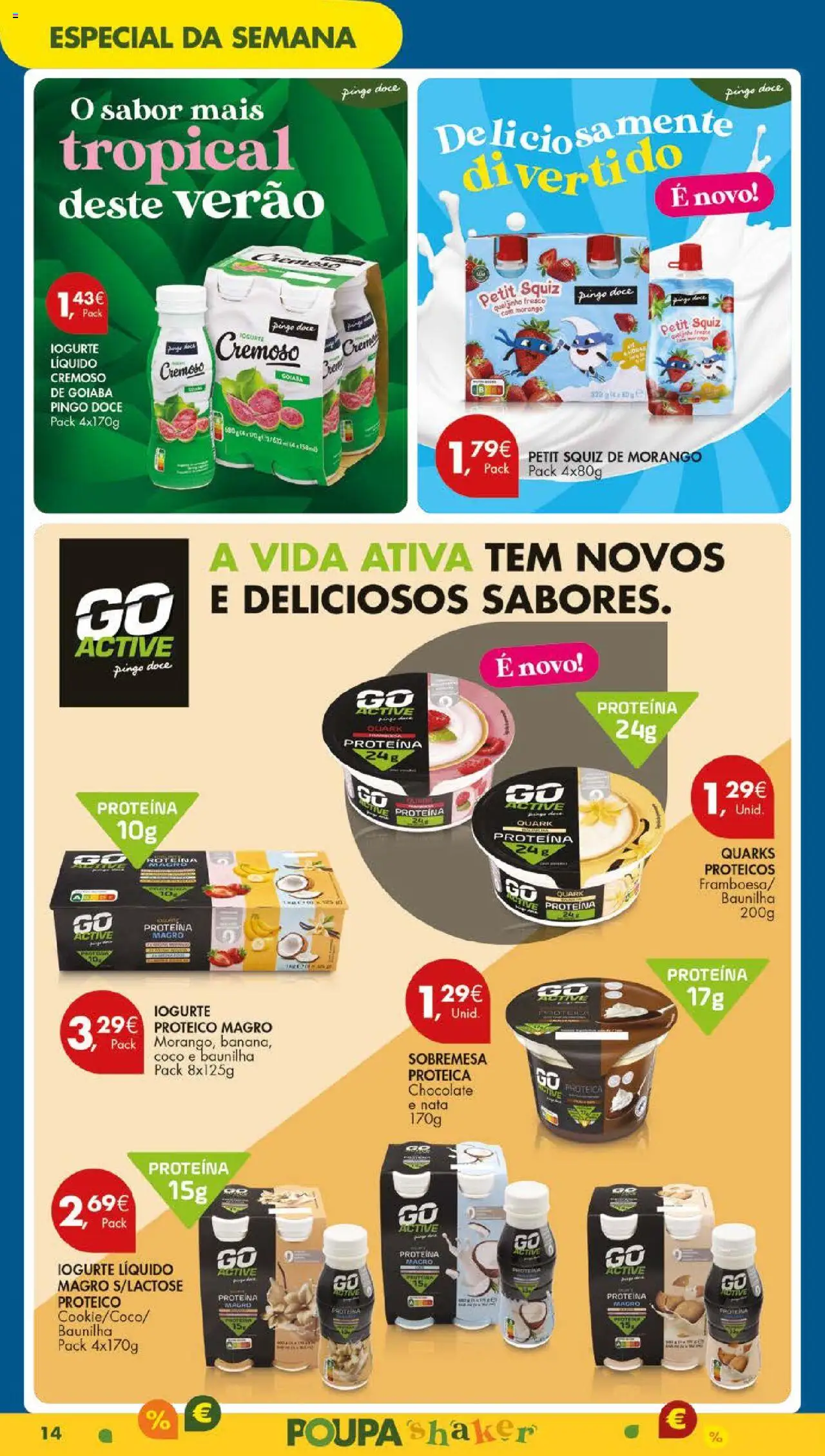 Pingo Doce folheto │ válido de 19.08.2025 | Página: 18 | Produtos: Iogurte, Chocolate, Iogurte liquido, Proteina
