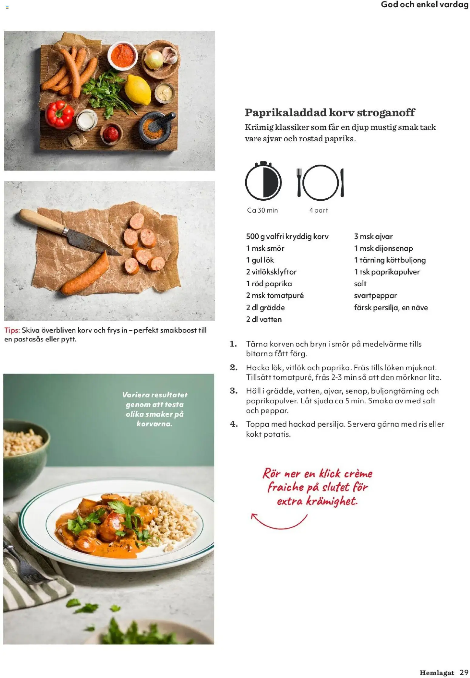 Hemköp reklamblad aktuell från 19.02.2026 | Sida: 29 | Produkter: Smör, Vitlök, Ris, Häll