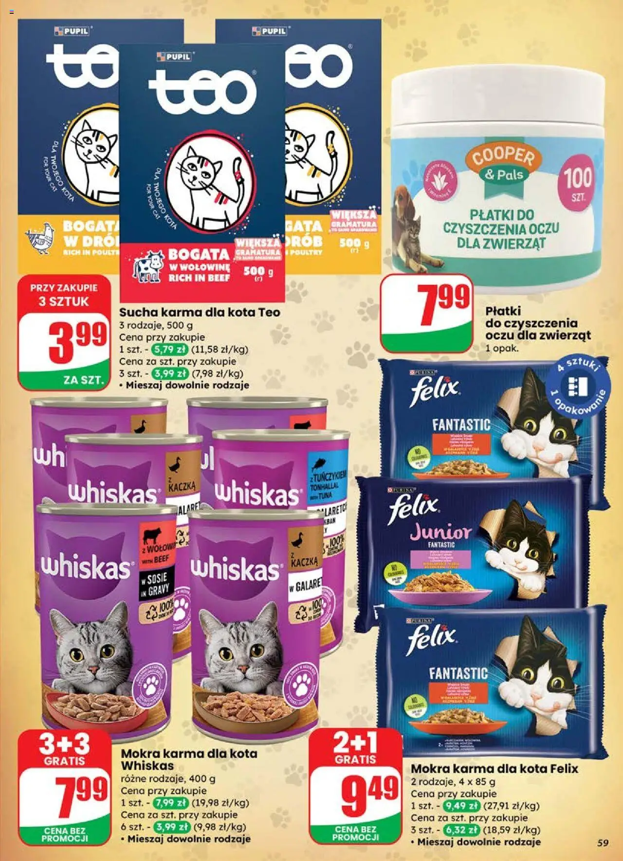 Dino Gazetka od 25.06.2025 | Strona: 59 | Produkty: Kaczka, Karma dla kota, Płatki