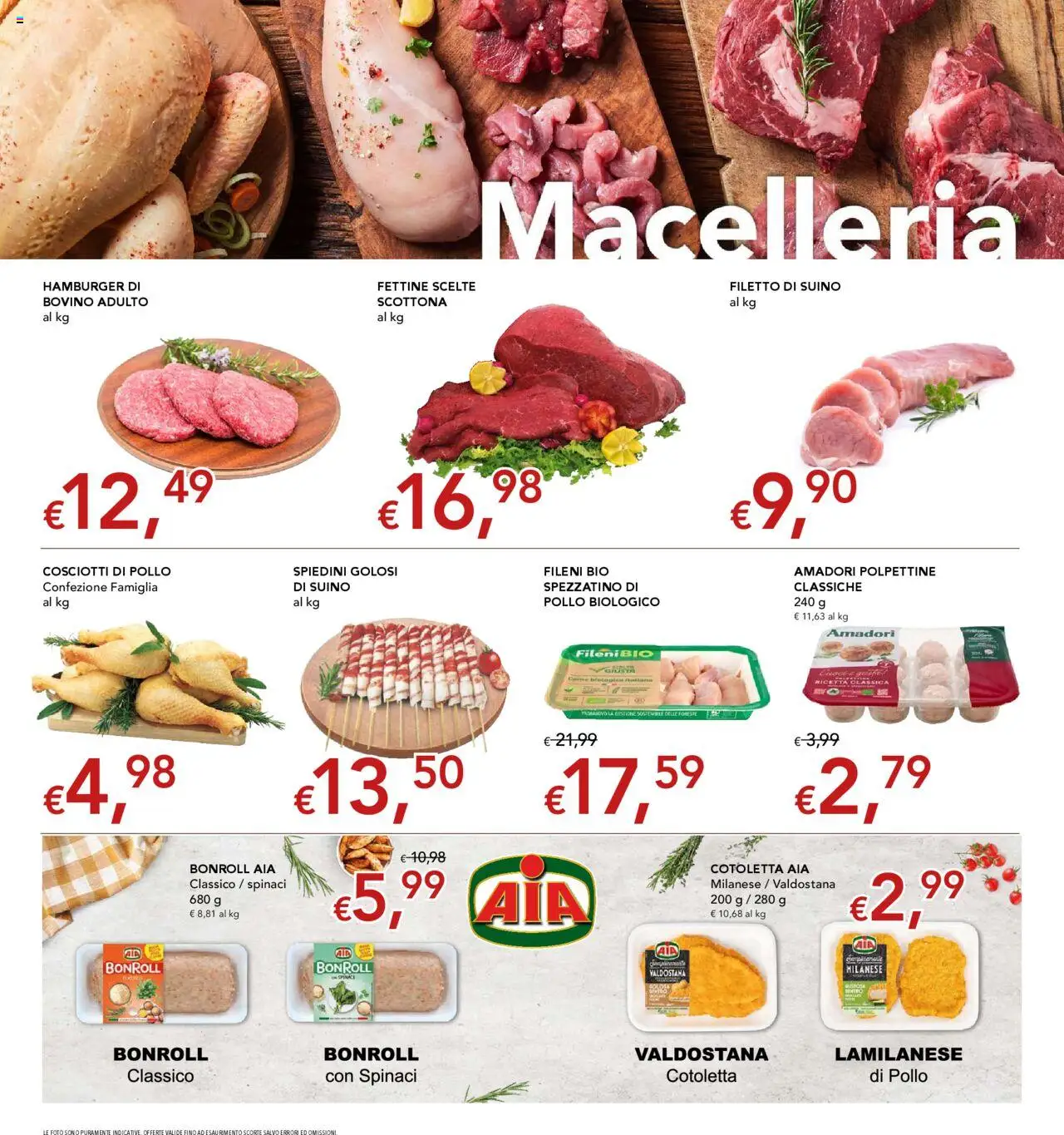 Volantino Migross del 11.09.2025 | Pagina: 3 | Prodotti: Pollo, Spinaci, Hamburger, Spiedini