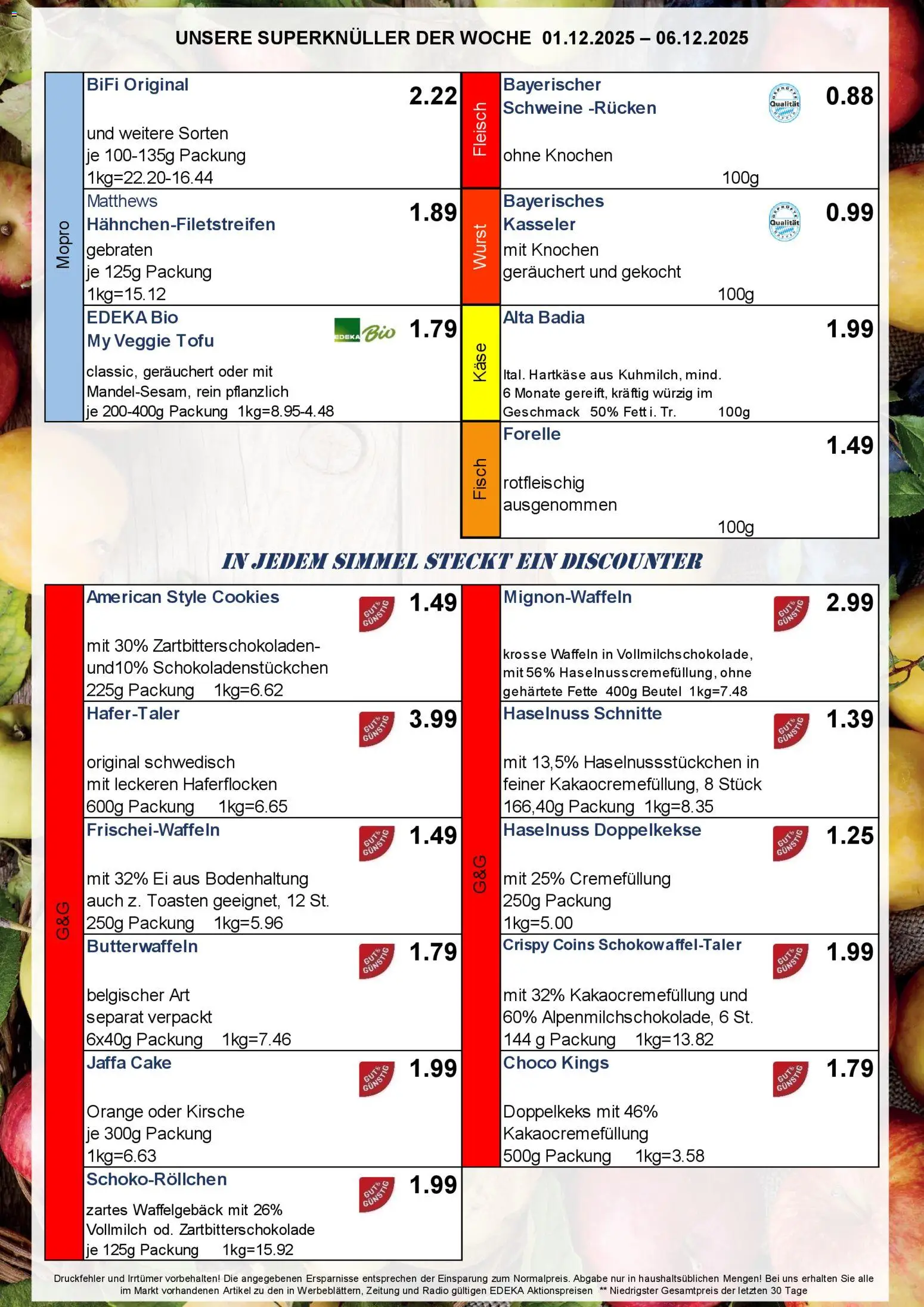 Simmel - Bayern – gültig ab 01.12.2025 | Seite: 7 | Produkte: Bifi, Waffeln, Fisch, Wurst