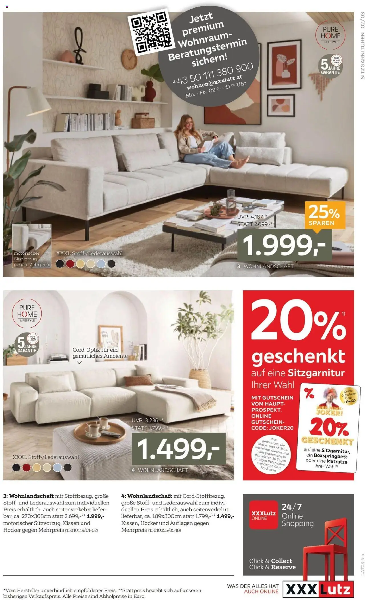 XXXLutz  Polstermöbel gültig ab 29.07.2025 | Seite: 3 | Produkte: Uhr, Matratze, Kissen